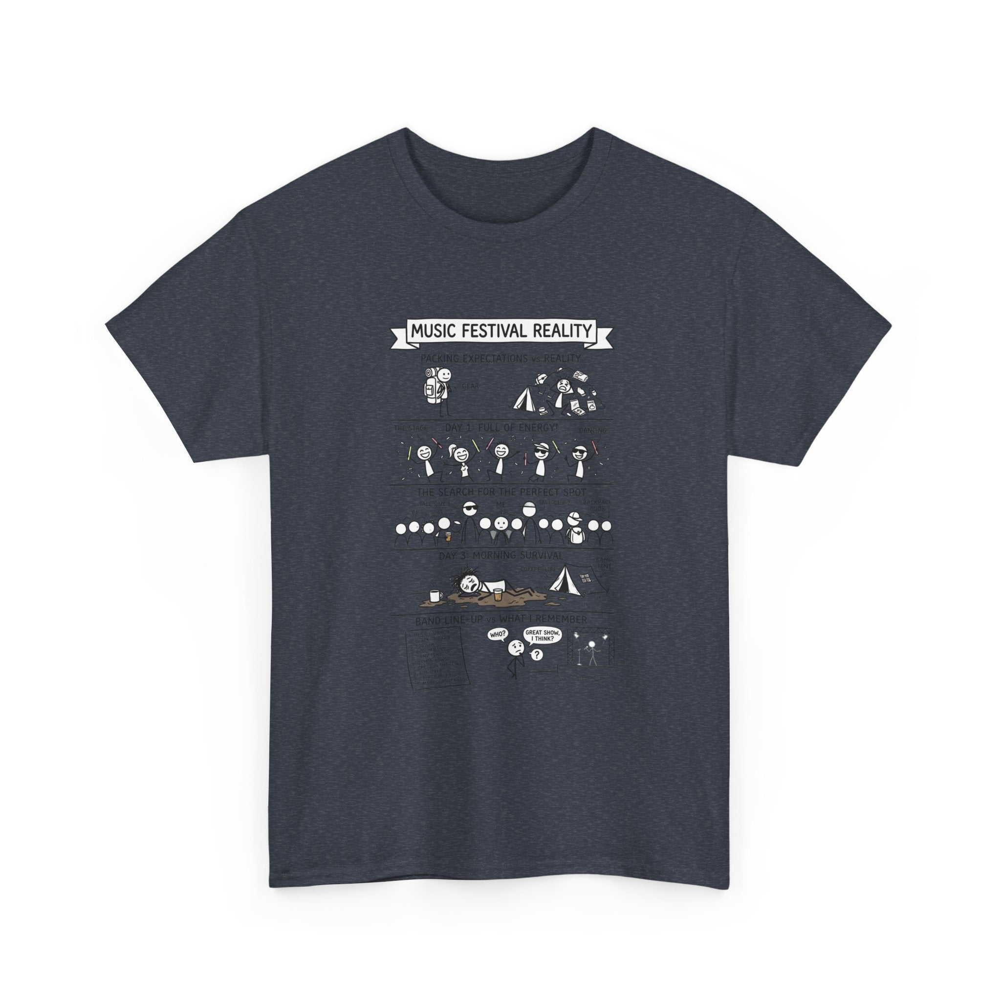 Music Festival Reality Tee – Funny Concert Comic Graphic T-Shirt