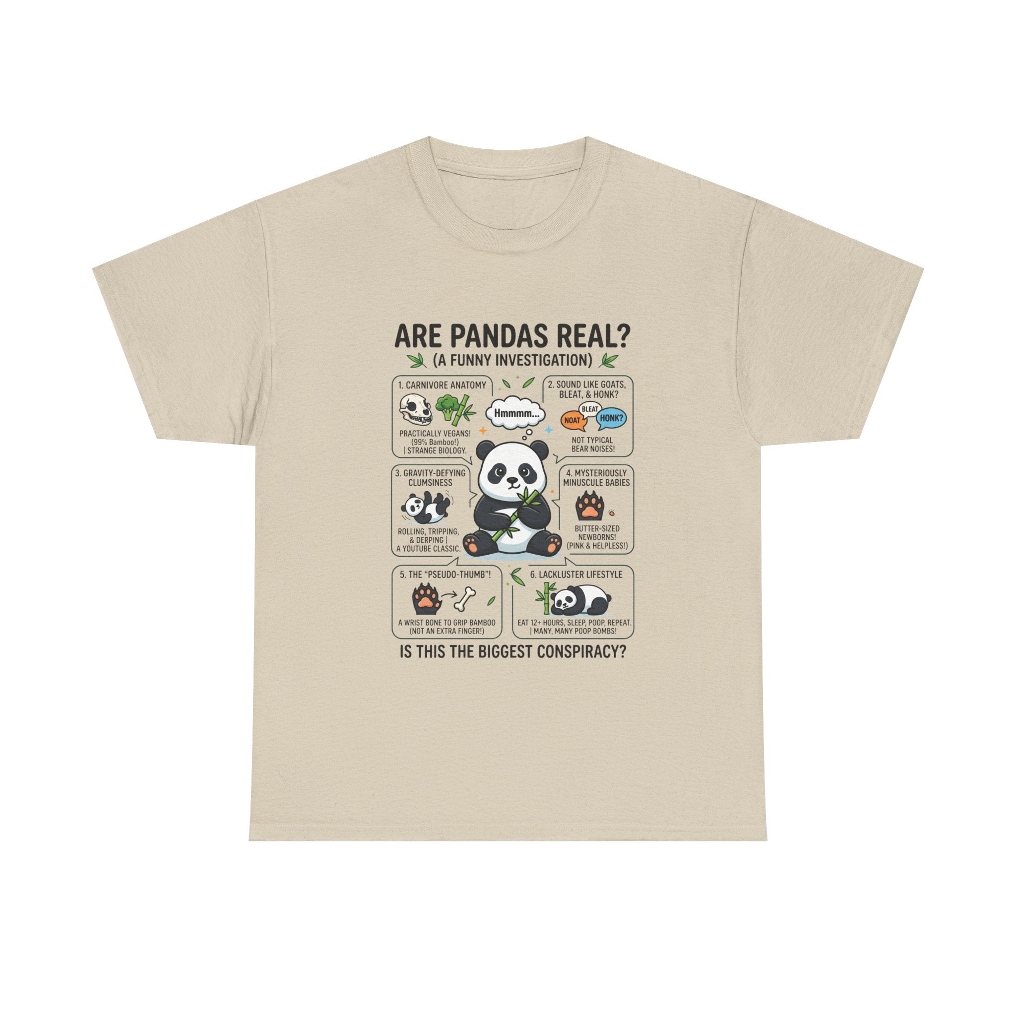 Are Pandas Real? Funny Panda Infographic T-Shirt