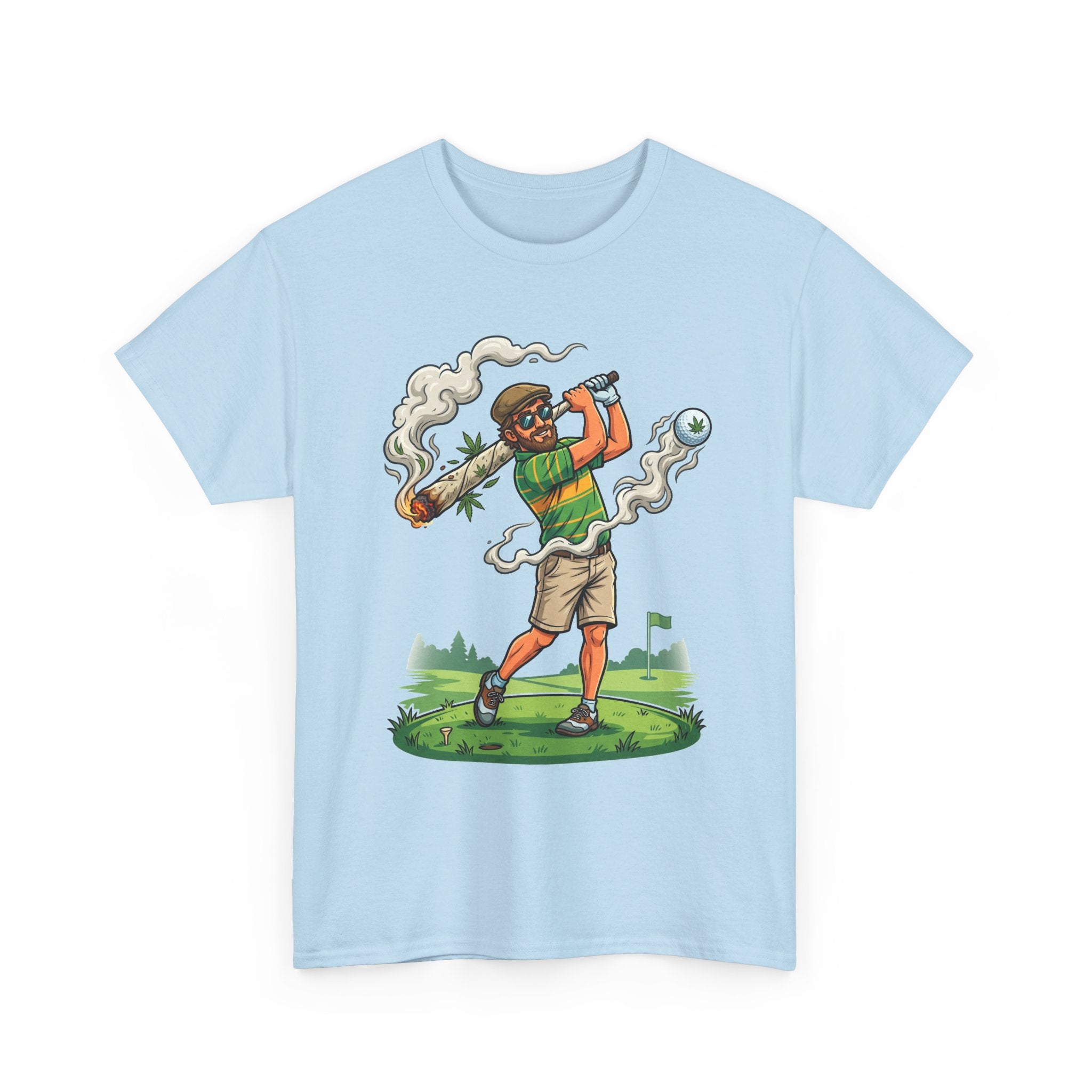 Golf Golfer Weed Smoking Club T-Shirt — Funny Golf Graphic Tee
