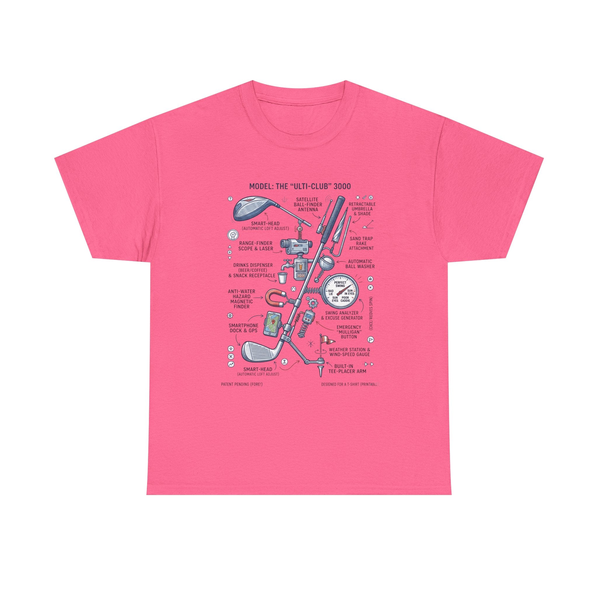 T-Shirt — Golf Club Diagram Vintage Schematic Tee