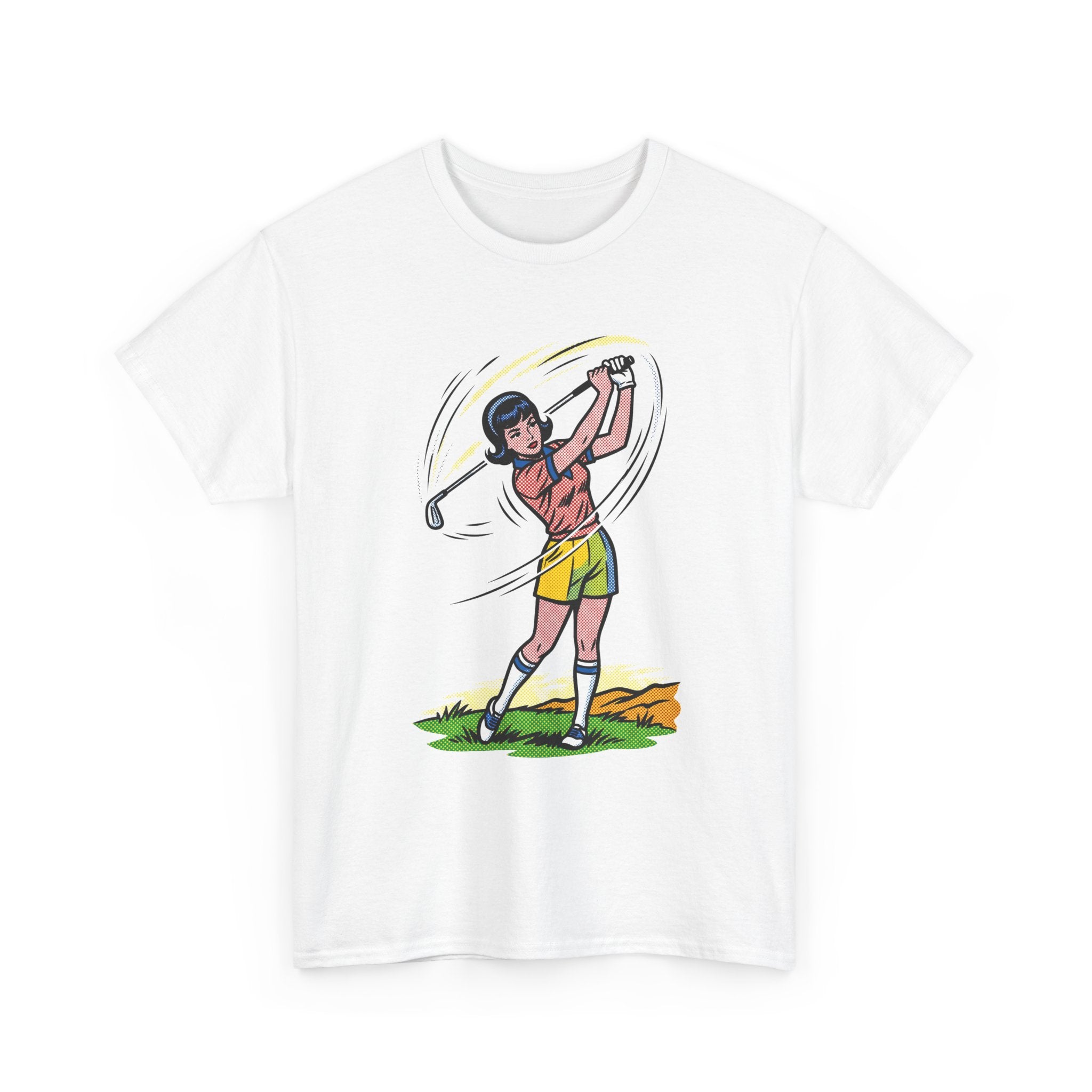 Golf Swing Graphic Tee — Vintage Golfer Illustration T-Shirt