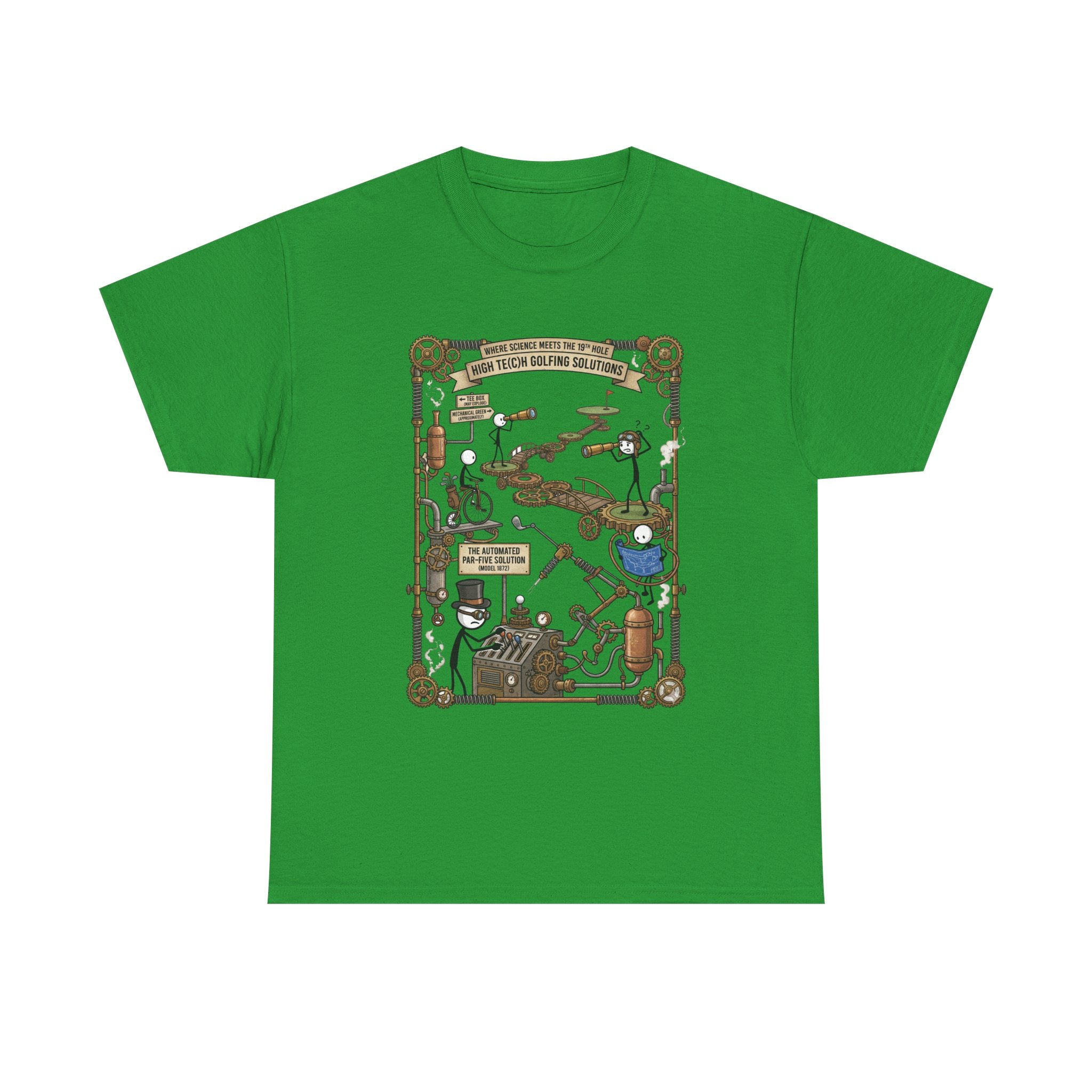 Steampunk Golf — ‘How To Make Par’ Vintage Contraption T-Shirt