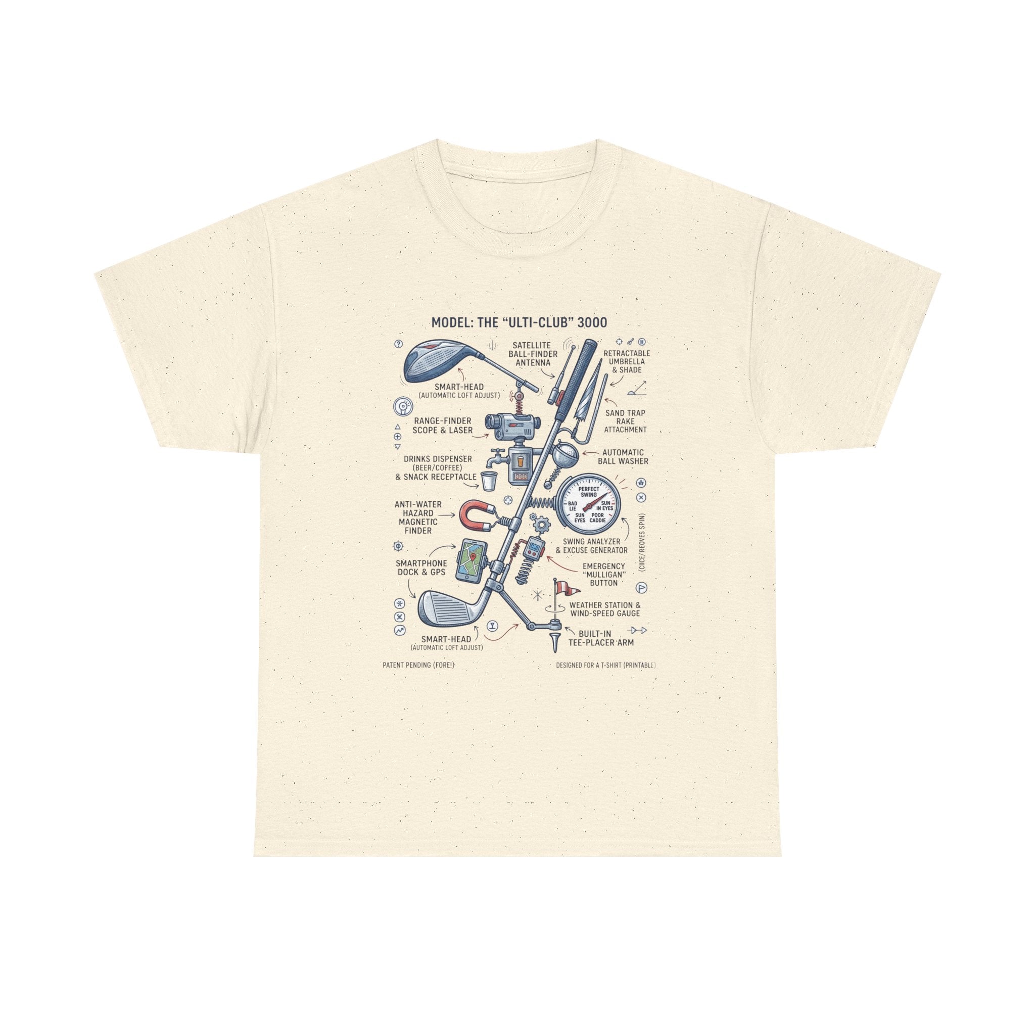 T-Shirt — Golf Club Diagram Vintage Schematic Tee