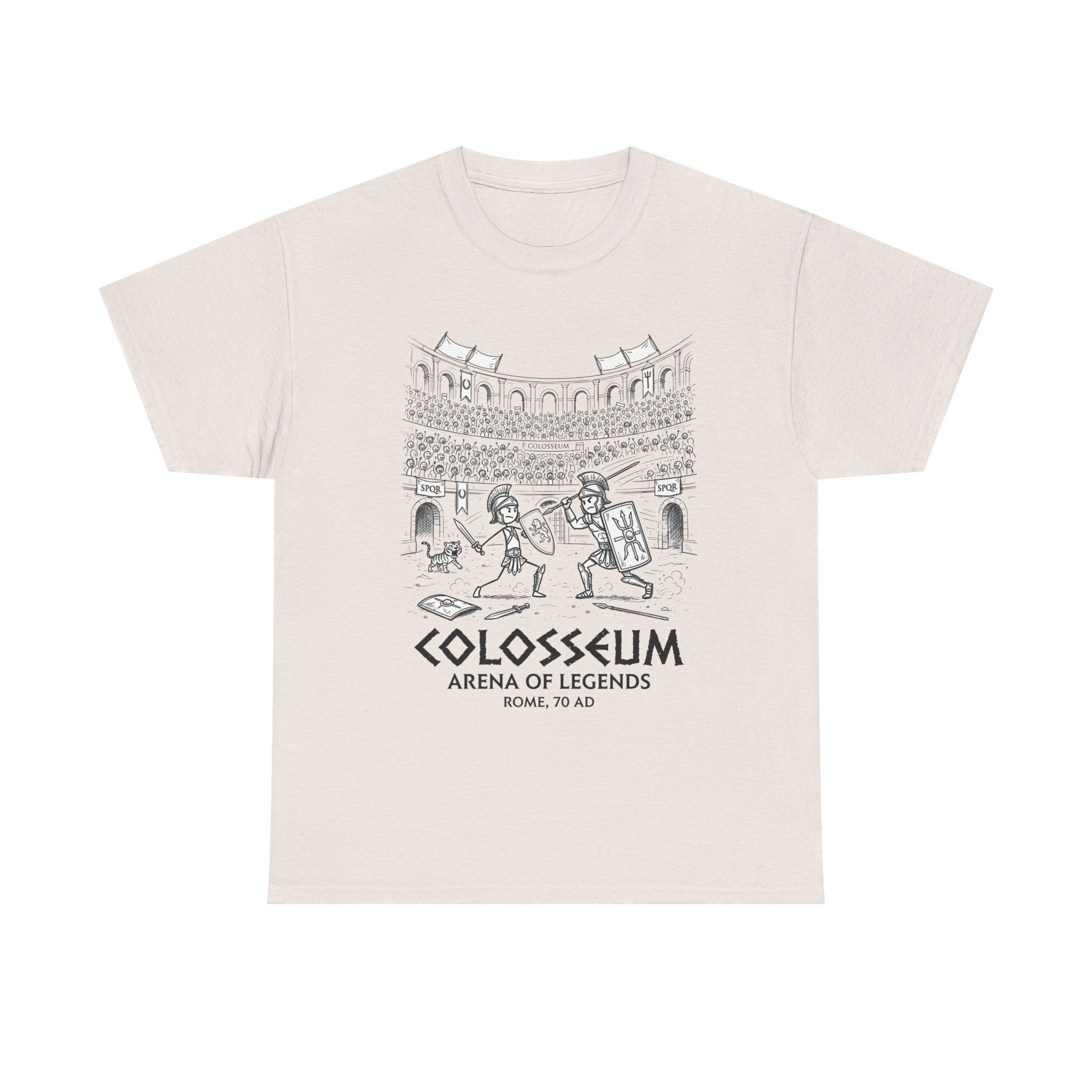 Colosseum Arena of Legends Graphic Tee — Roman Gladiator Coliseum Shirt