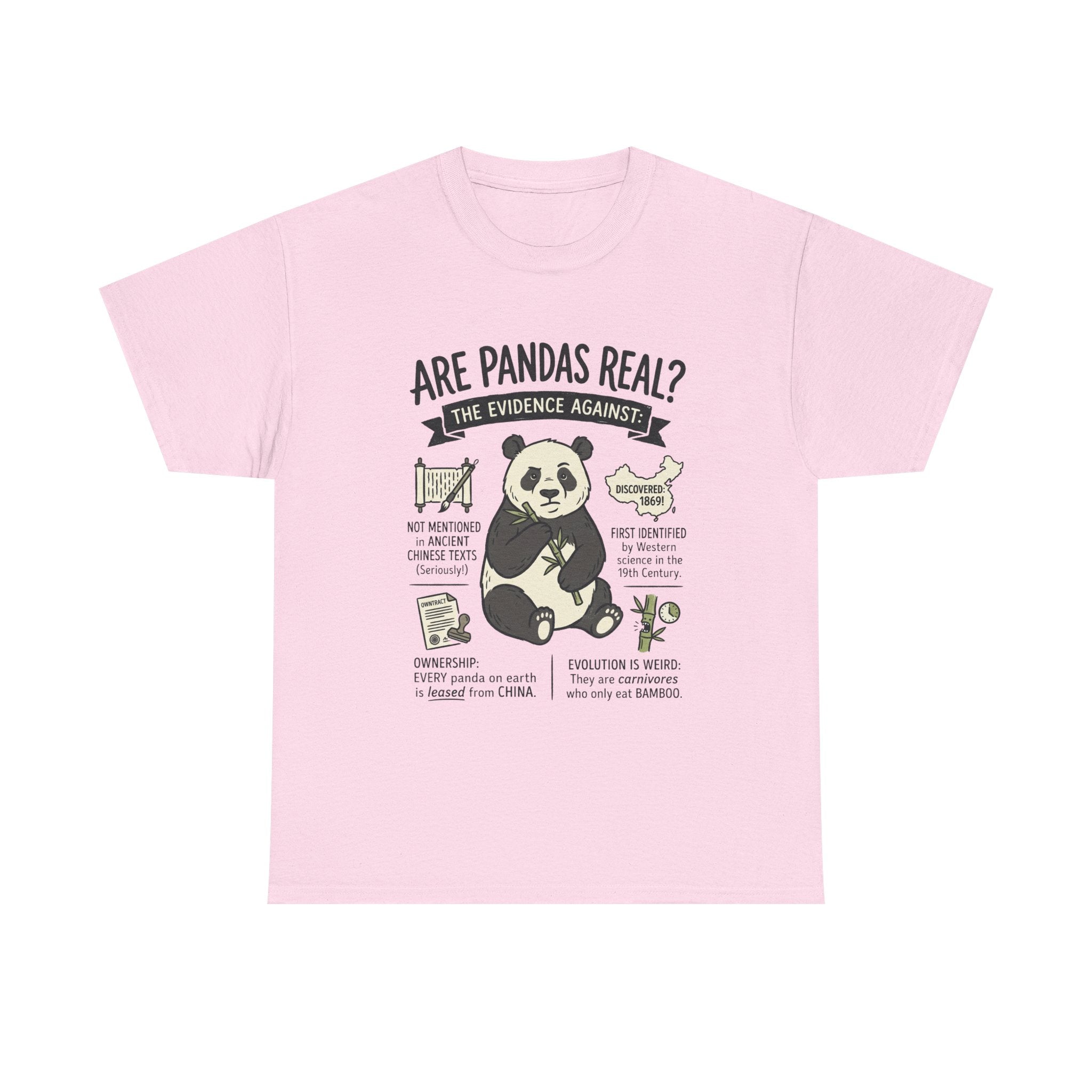 Are Pandas Real? Graphic Tee — Funny Panda Infographic T-Shirt
