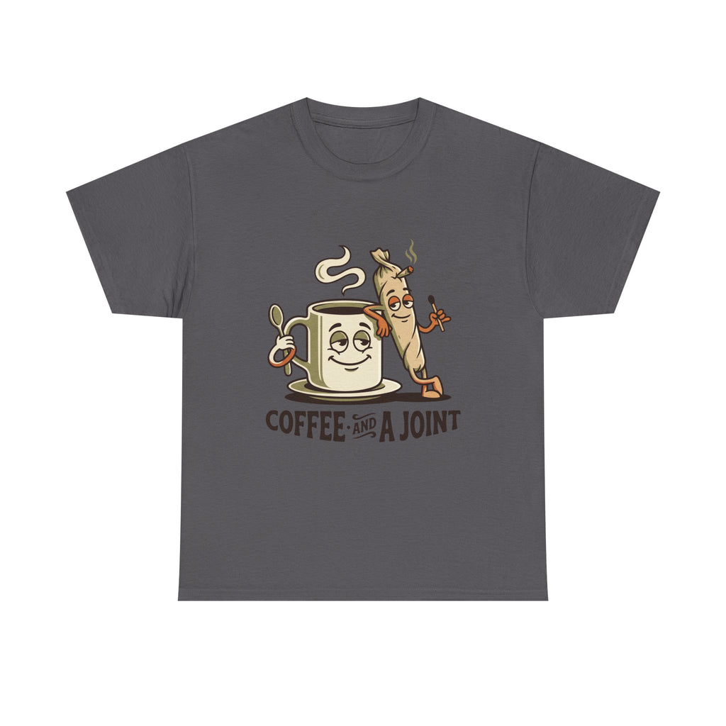 Coffee and a Joint T-Shirt — Funny Stoner Coffee Tee