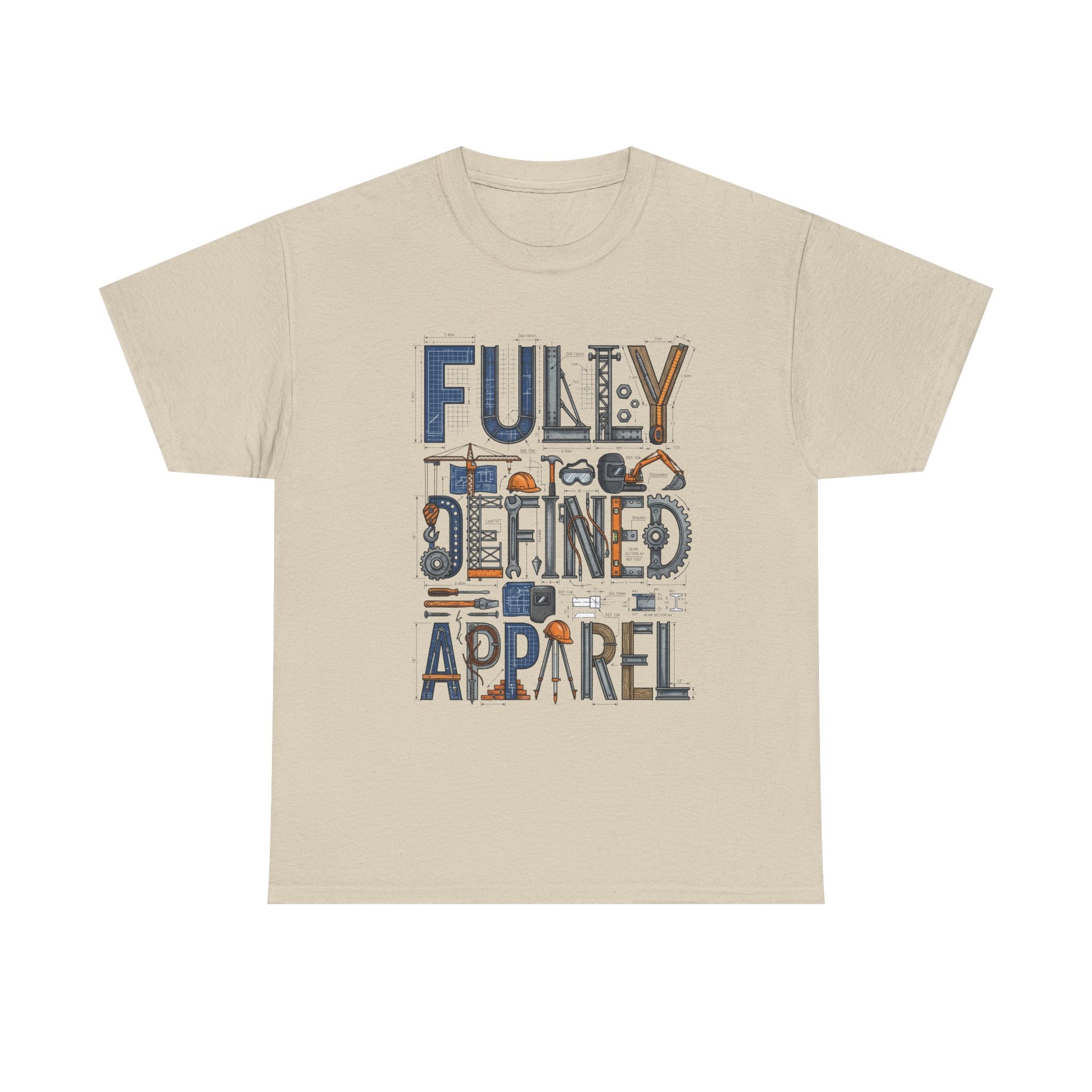 Fully Defined Apparel T-Shirt — Graphic Tee with Retro Tools Design