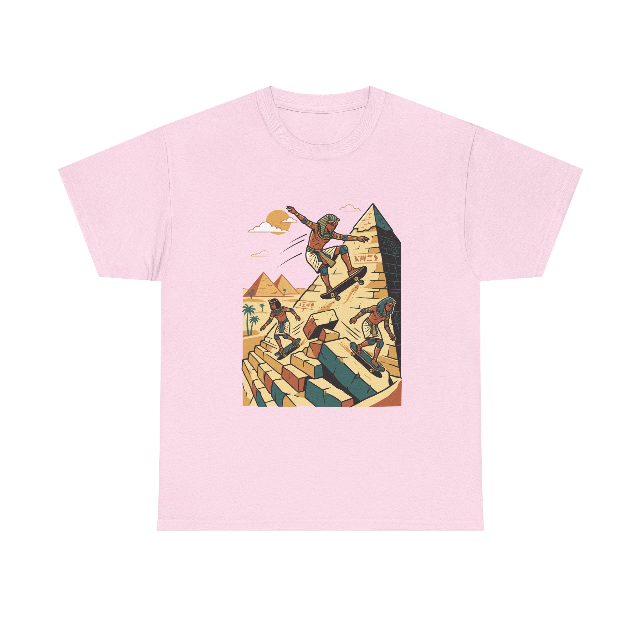 Pyramid Skateboarding Tee — Vintage Egyptian Skateboard Graphic T-Shirt