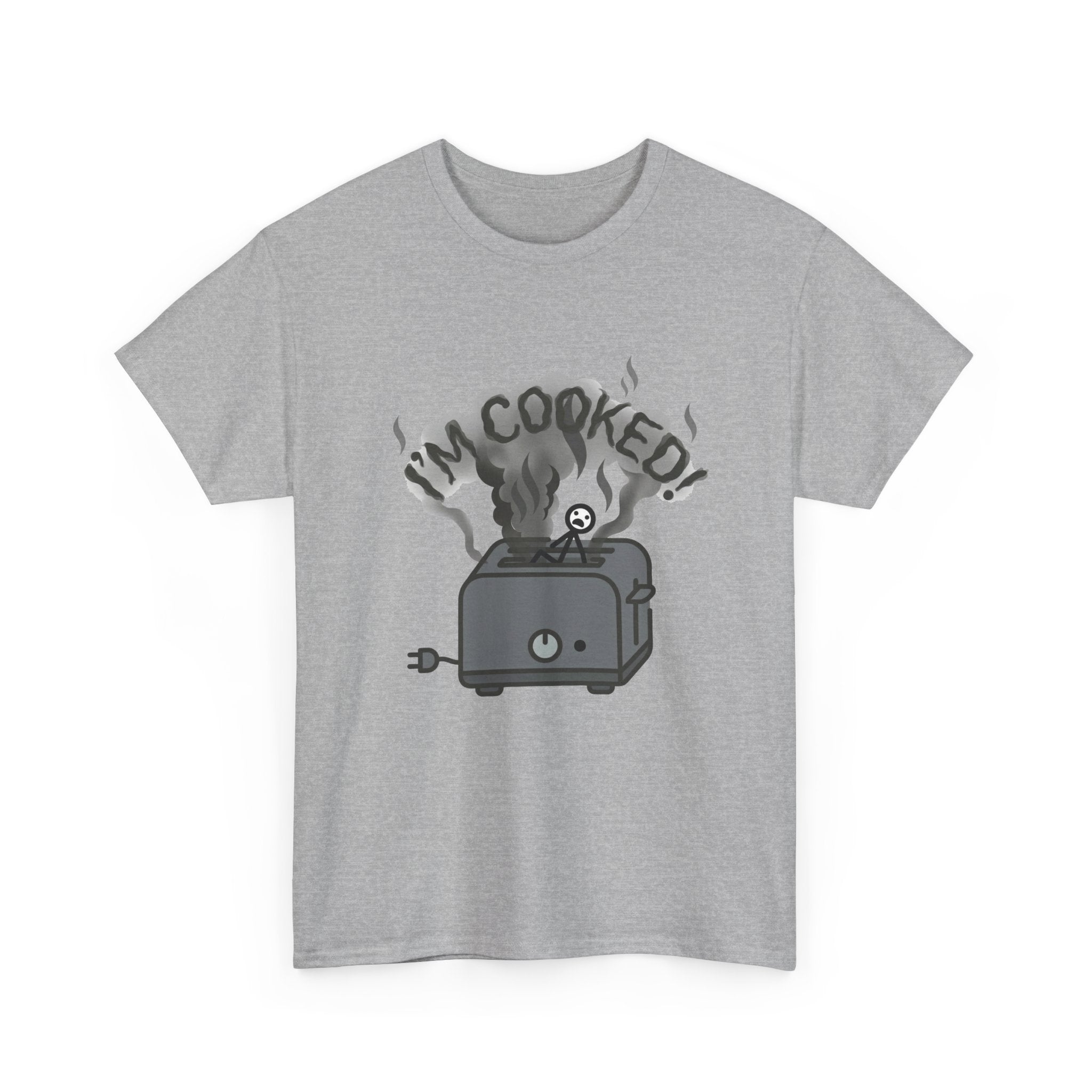 I'm Cooked Toaster T‑Shirt — Funny Kitchen Appliance Graphic Tee