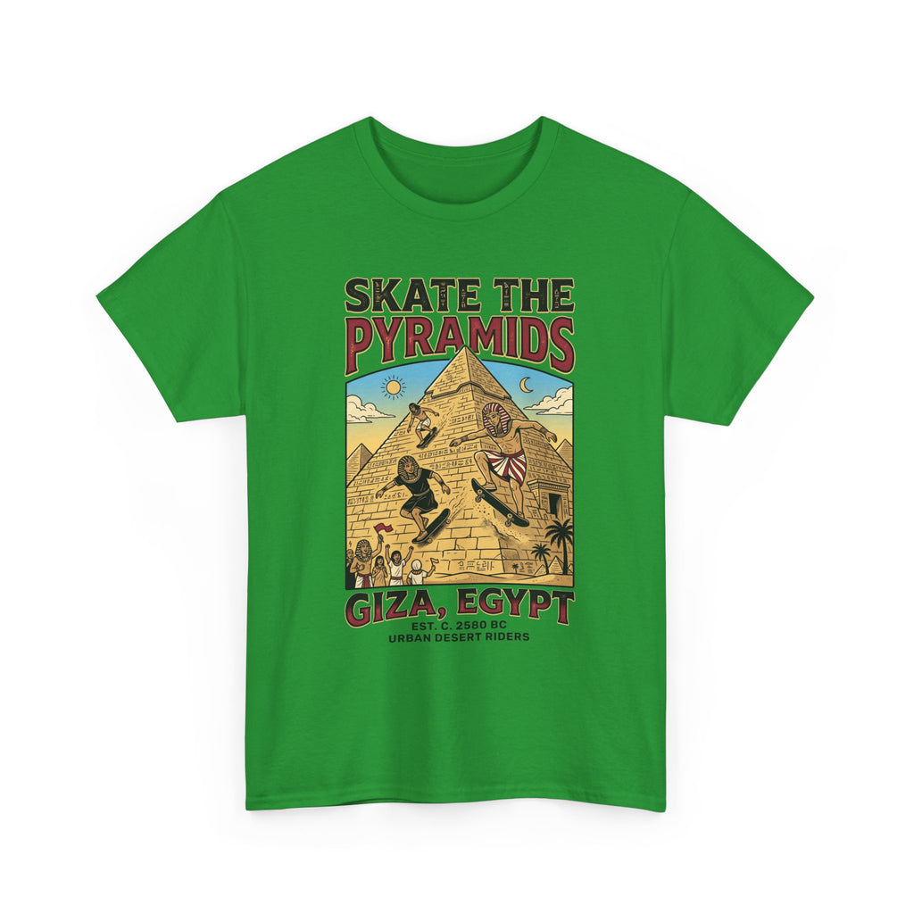 Skate The Pyramids Tee — Giza Egypt Skateboarding Graphic T-Shirt