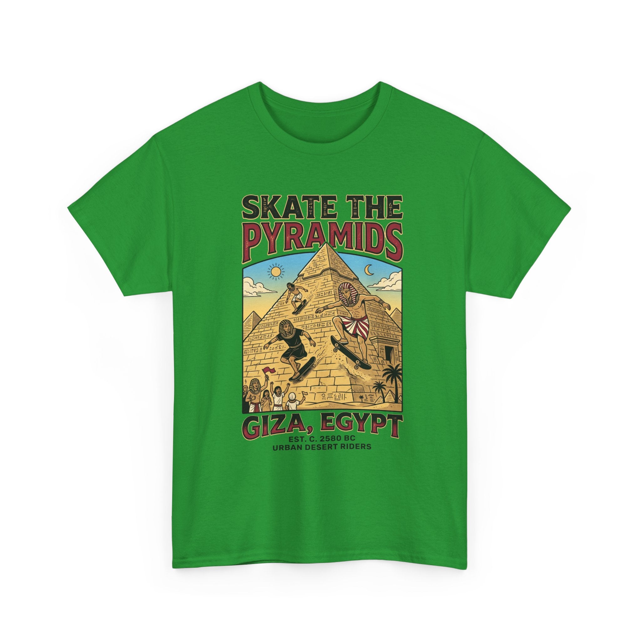 Skate The Pyramids Tee — Giza Egypt Skateboarding Graphic T-Shirt