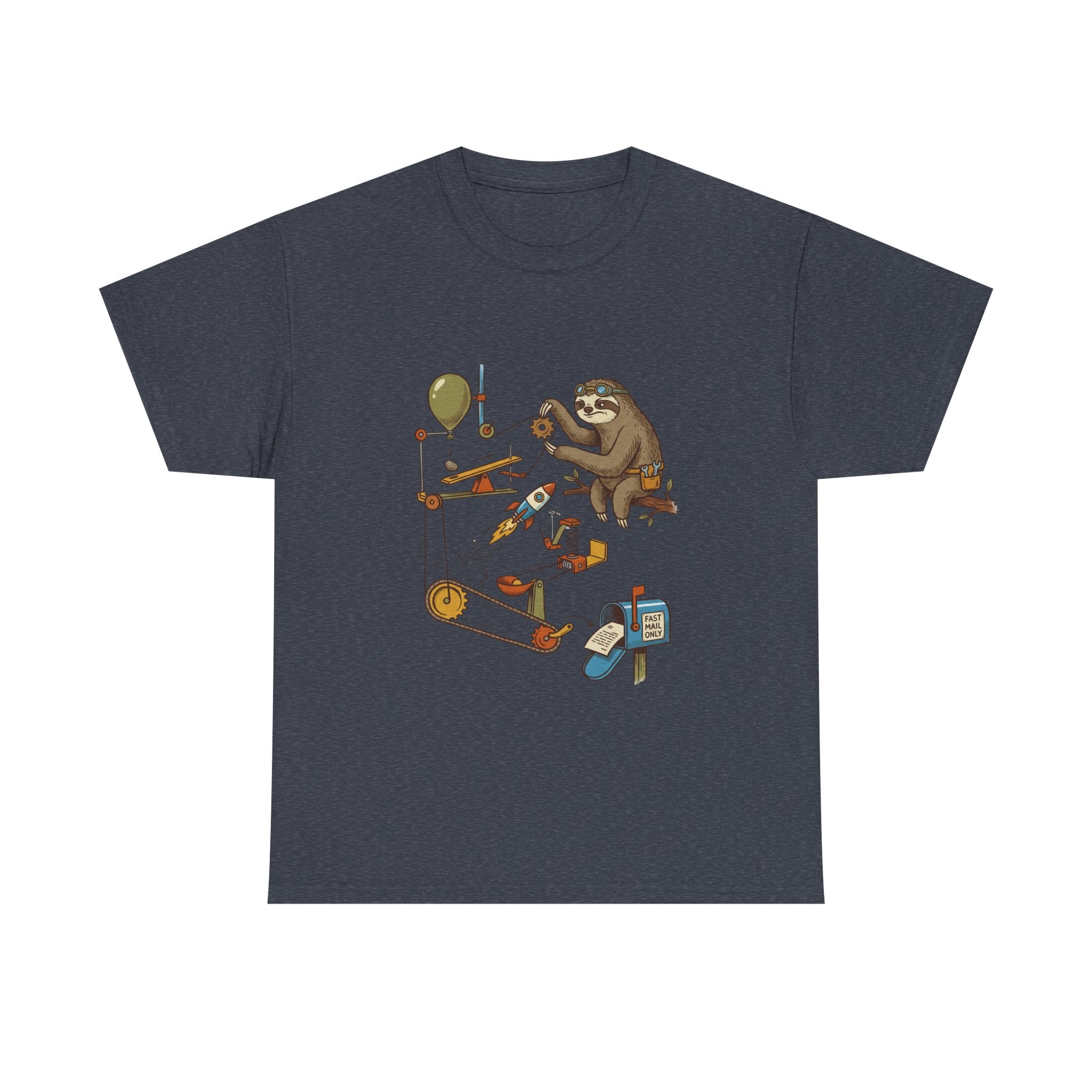 T-Shirt — Sloth Rube Goldberg Machine Graphic Tee