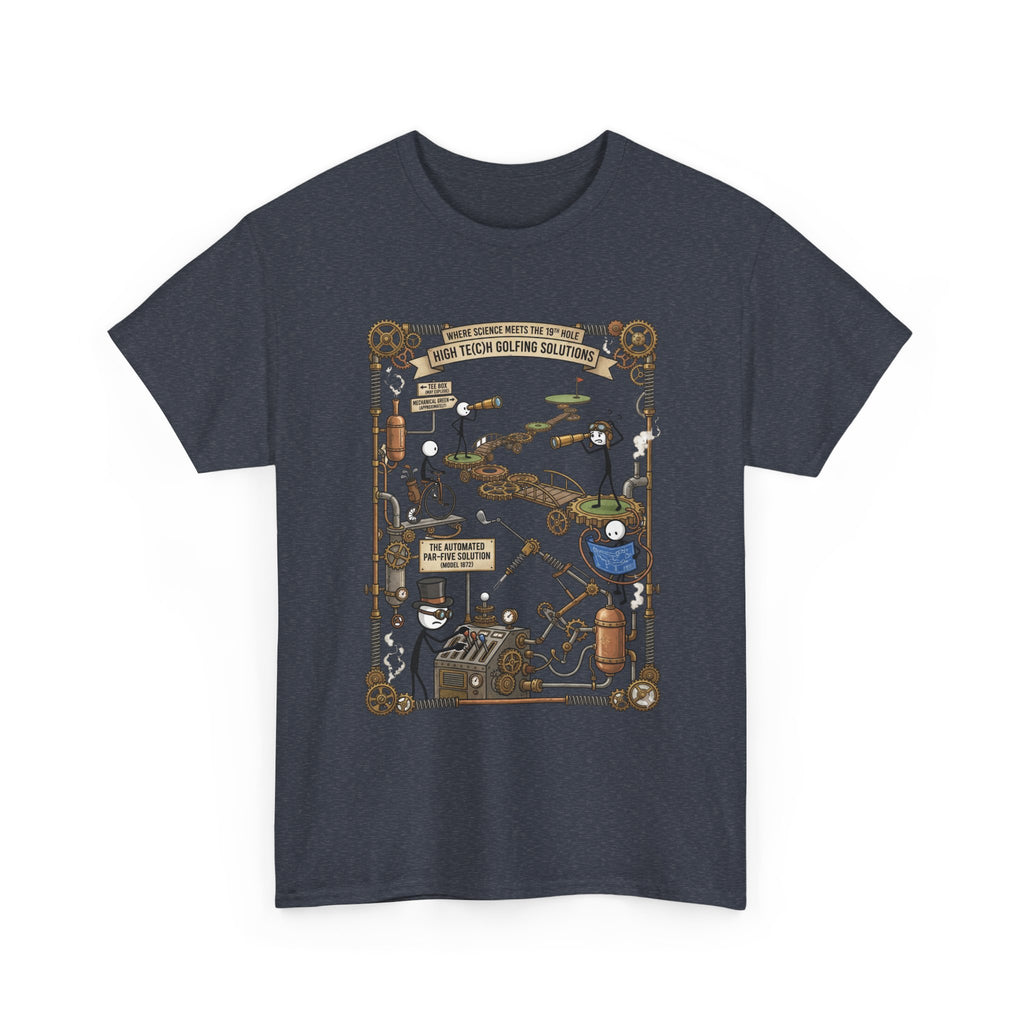 Steampunk Golf — ‘How To Make Par’ Vintage Contraption T-Shirt