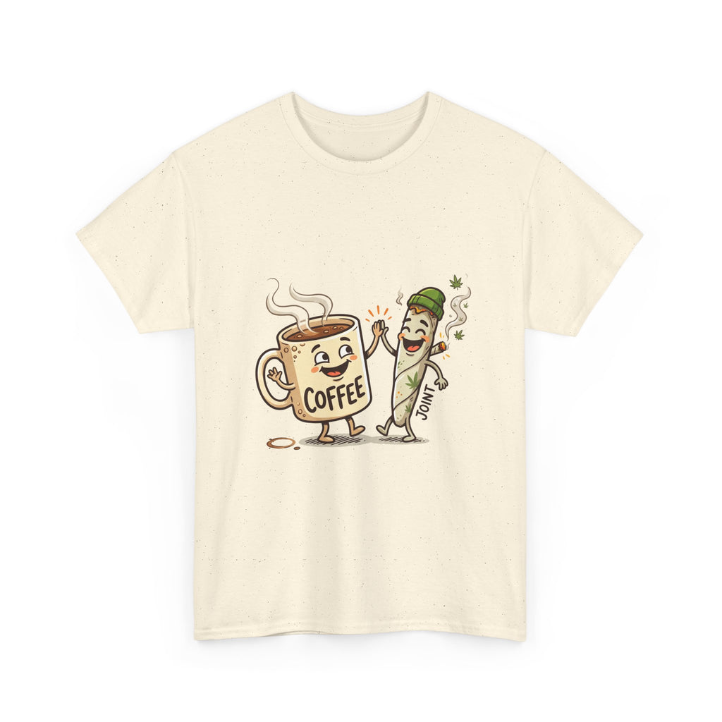 Coffee & a Joint Friends T-Shirt — Funny Breakfast Cartoon Tee