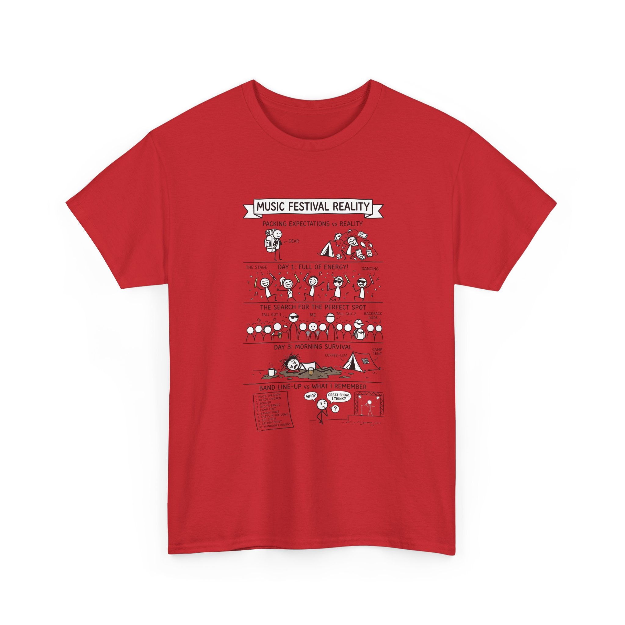 Music Festival Reality Tee – Funny Concert Comic Graphic T-Shirt