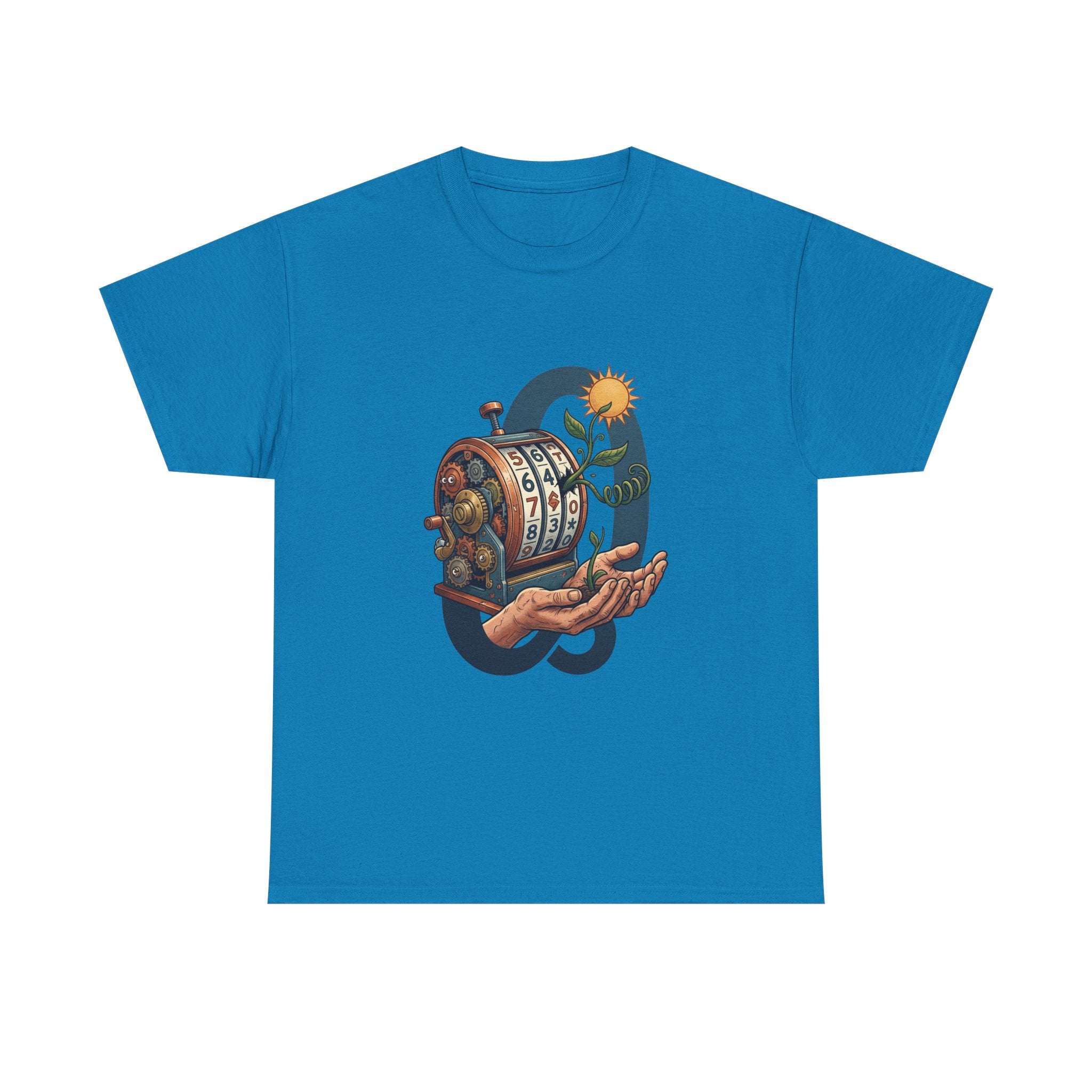 Vintage Slot Machine Tee — Retro Casino Art T-Shirt with Sunflower. idk
