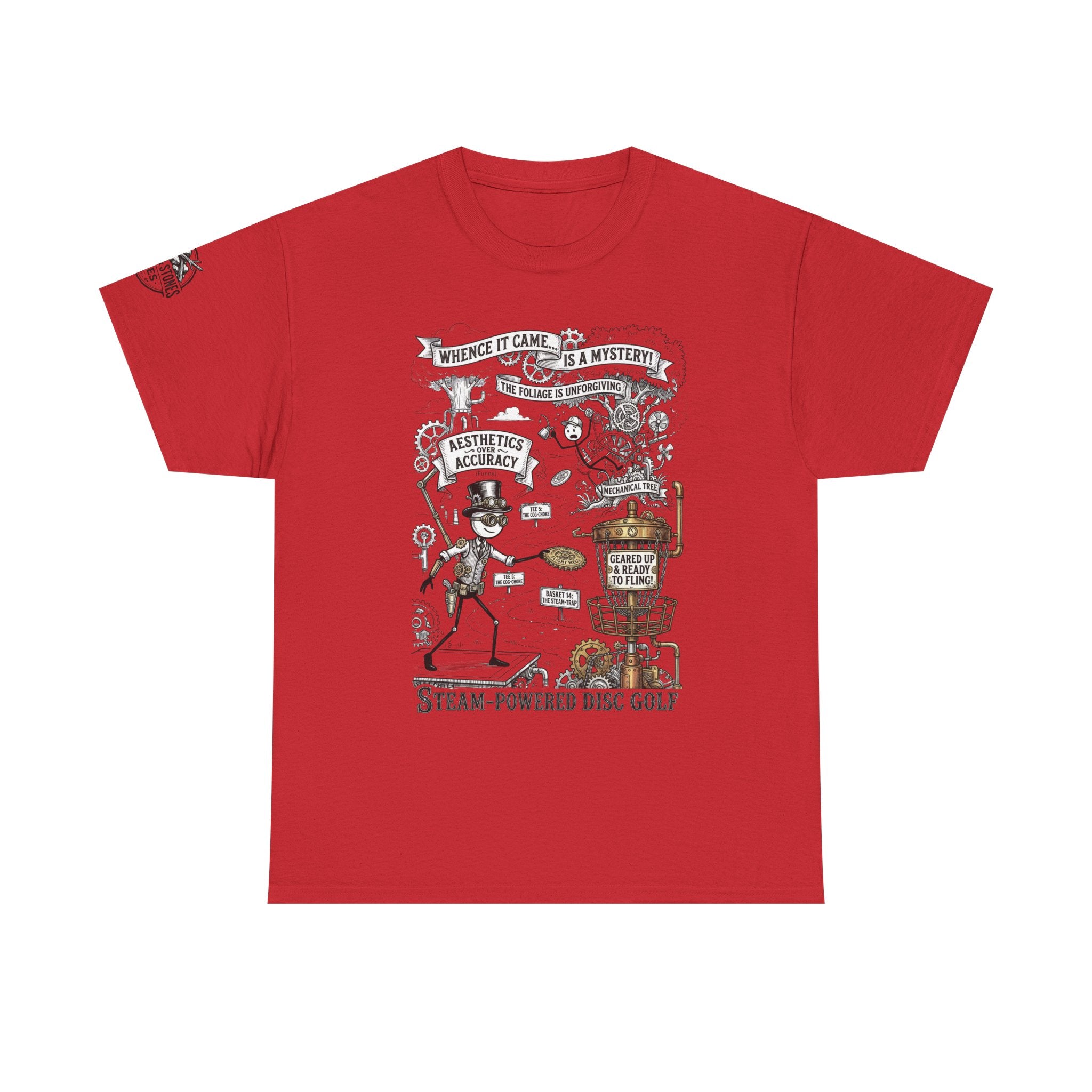 Steam-Powered Disc Golf T-Shirt | Steampunk Disc Golf Design