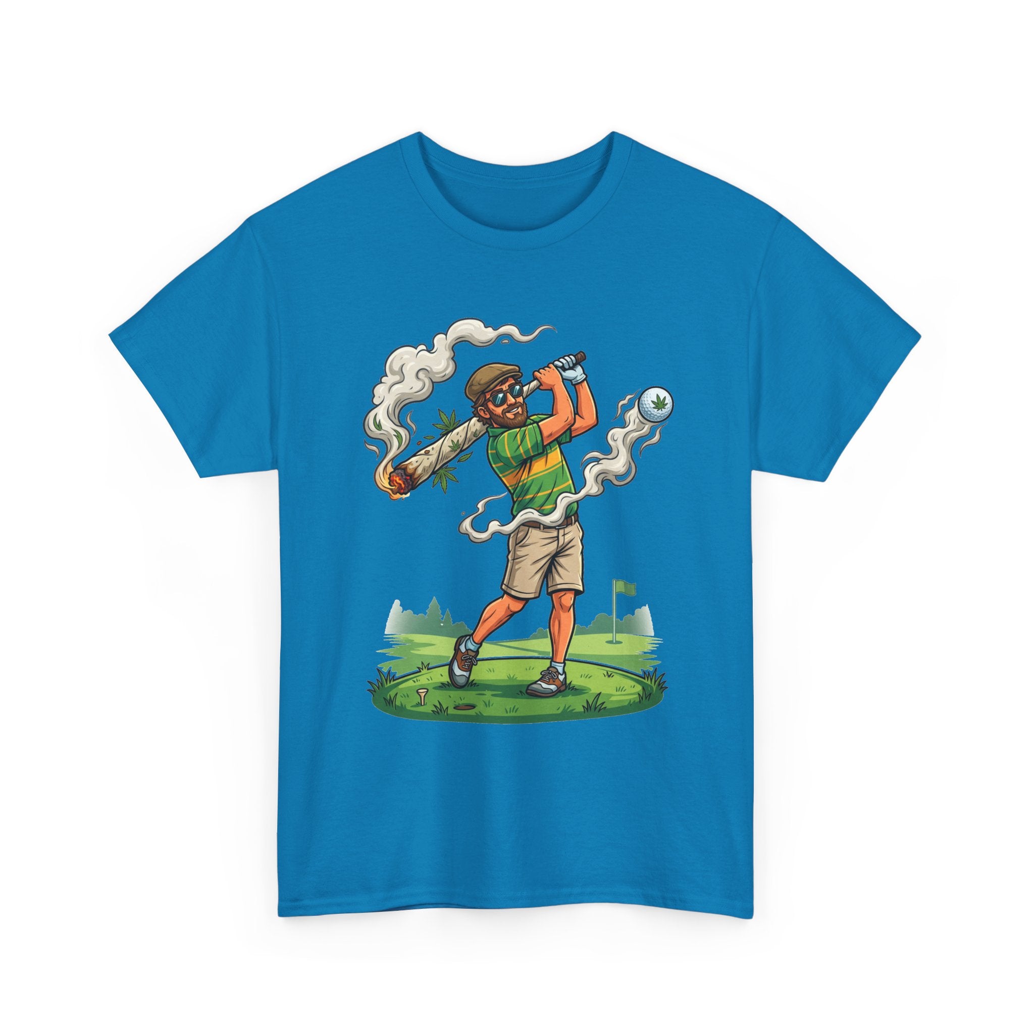 Golf Golfer Weed Smoking Club T-Shirt — Funny Golf Graphic Tee