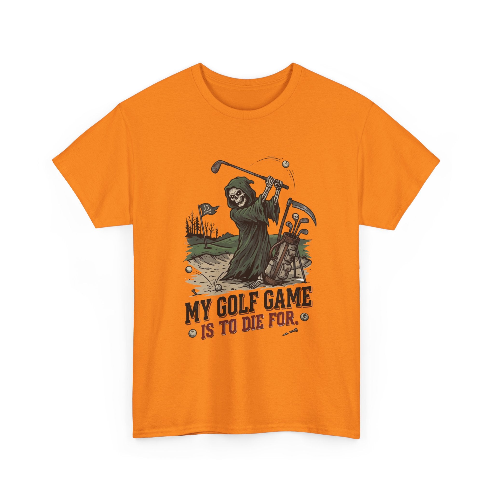 Golf Grim Reaper T-Shirt – “My Golf Game Is To Die For” Funny Golfers Tee