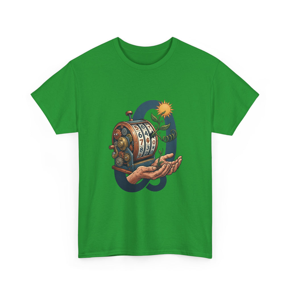Vintage Slot Machine Tee — Retro Casino Art T-Shirt with Sunflower. idk