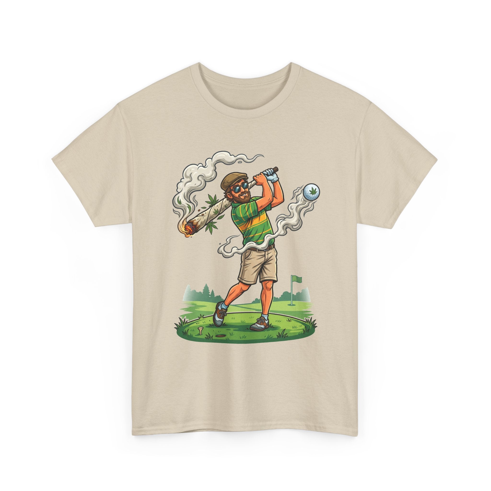 Golf Golfer Weed Smoking Club T-Shirt — Funny Golf Graphic Tee