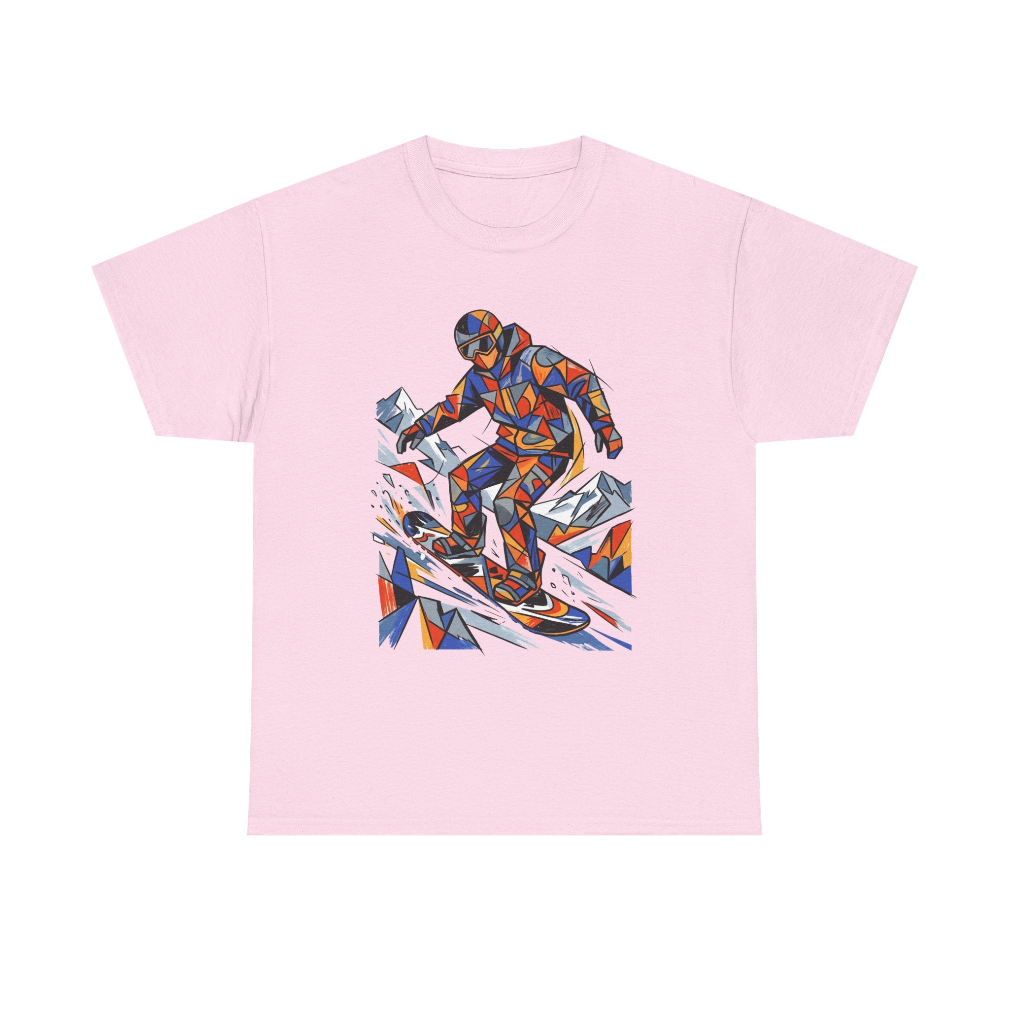 Snowboarder Geometric Art Tee