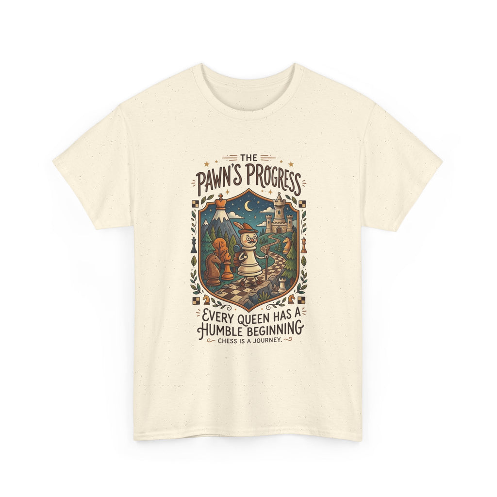 Chess 'The Pawn's Progress' T-Shirt — "Every Queen Has a Humble Beginning" Vintage Style Tee