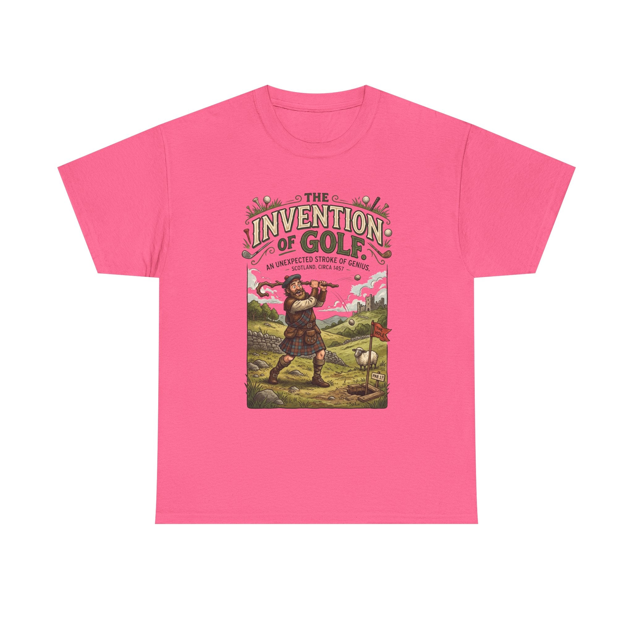 Golf Tee — 'The Invention of Golf' Vintage Golfing Graphic Shirt