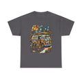 Adventure Van Camping T-Shirt — Retro Camper Van, Mountains & Campfire Graphic Tee