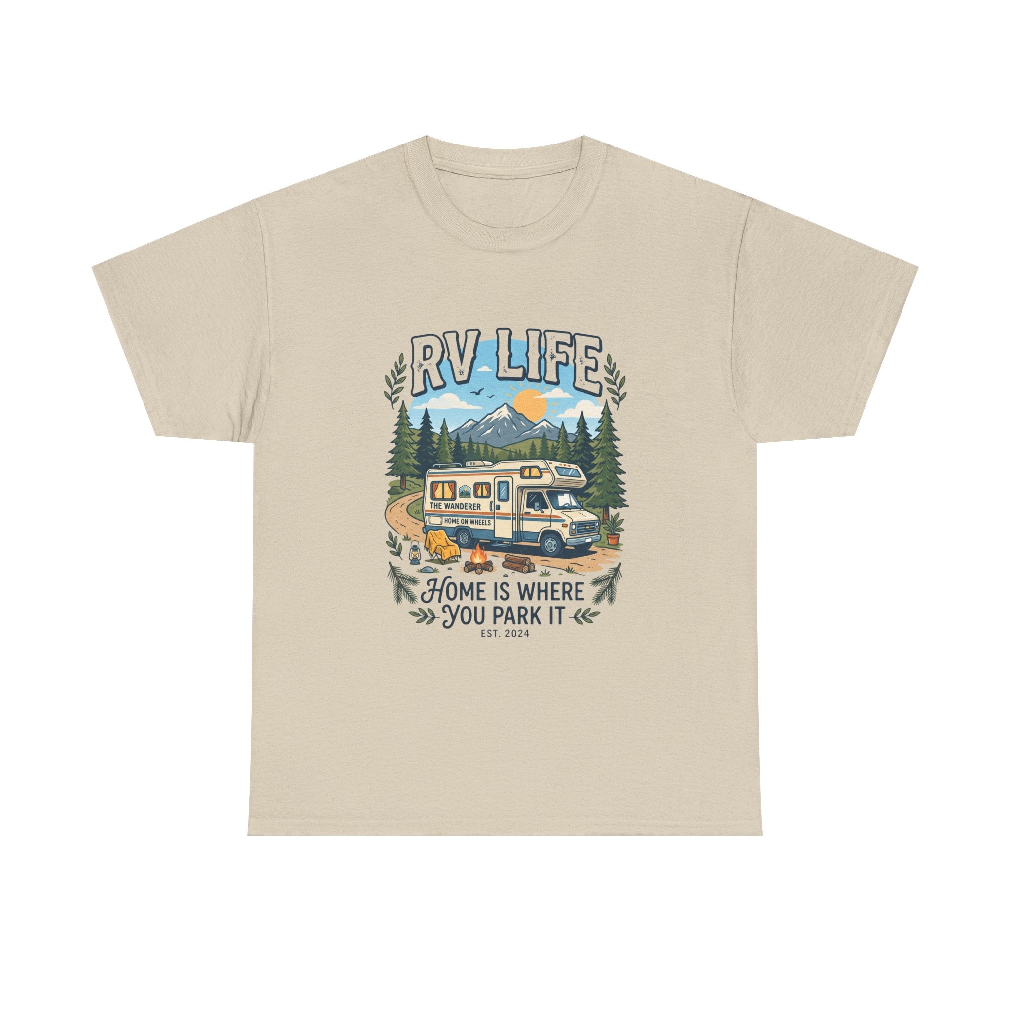 RV Life T-Shirt – “Home Is Where You Park It” Camper Tee for RVing & Outdoor Lovers