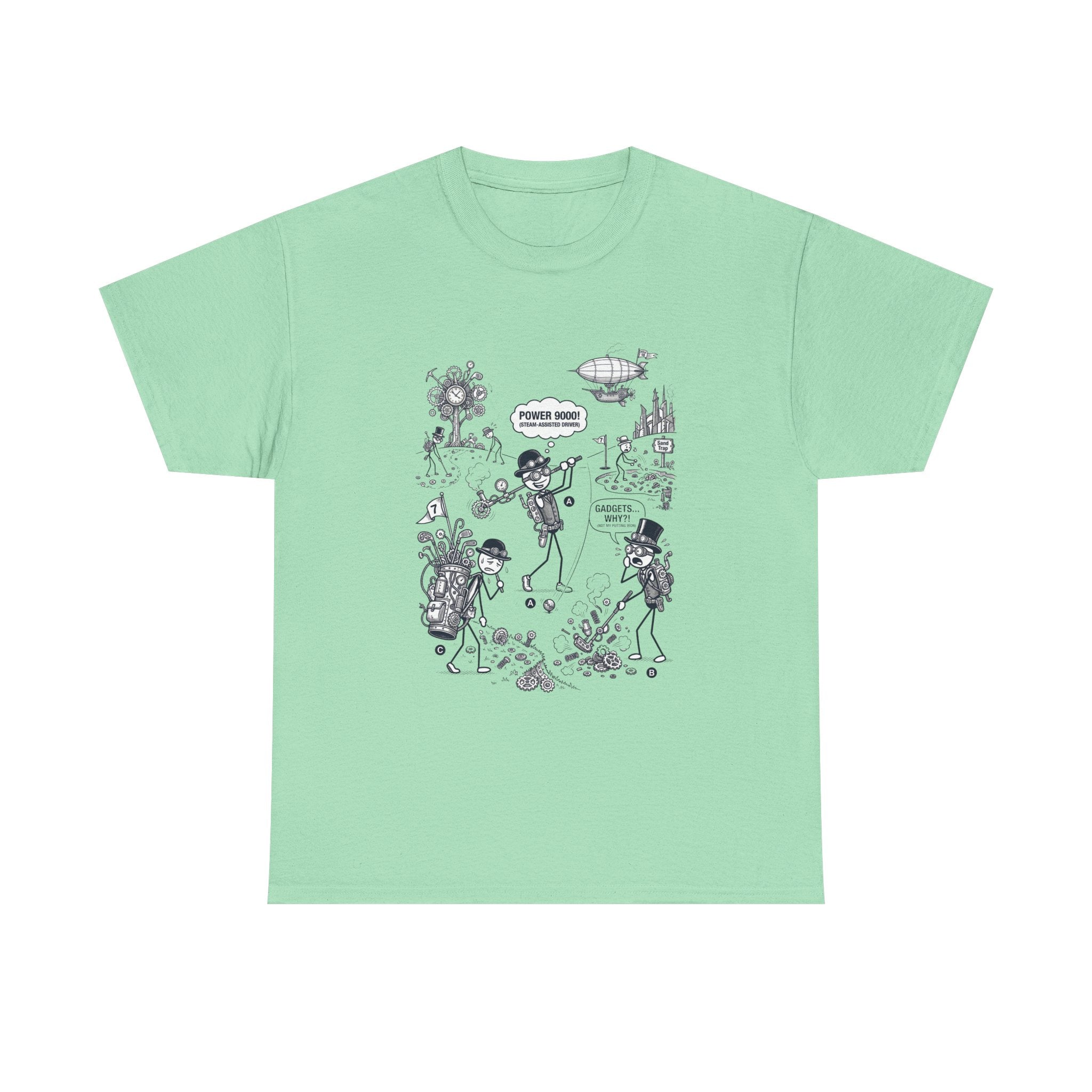 Steampunk Golf Graphic Tee —  "Good Vibes" Illustration