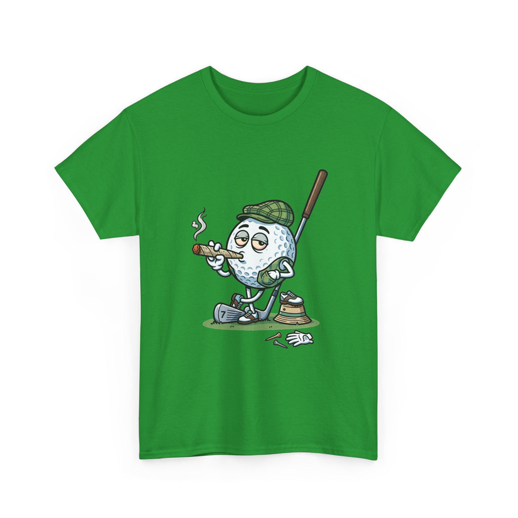 Golf Ball Cartoon T-Shirt — Weed Smoking Golfer Vintage Style Tee