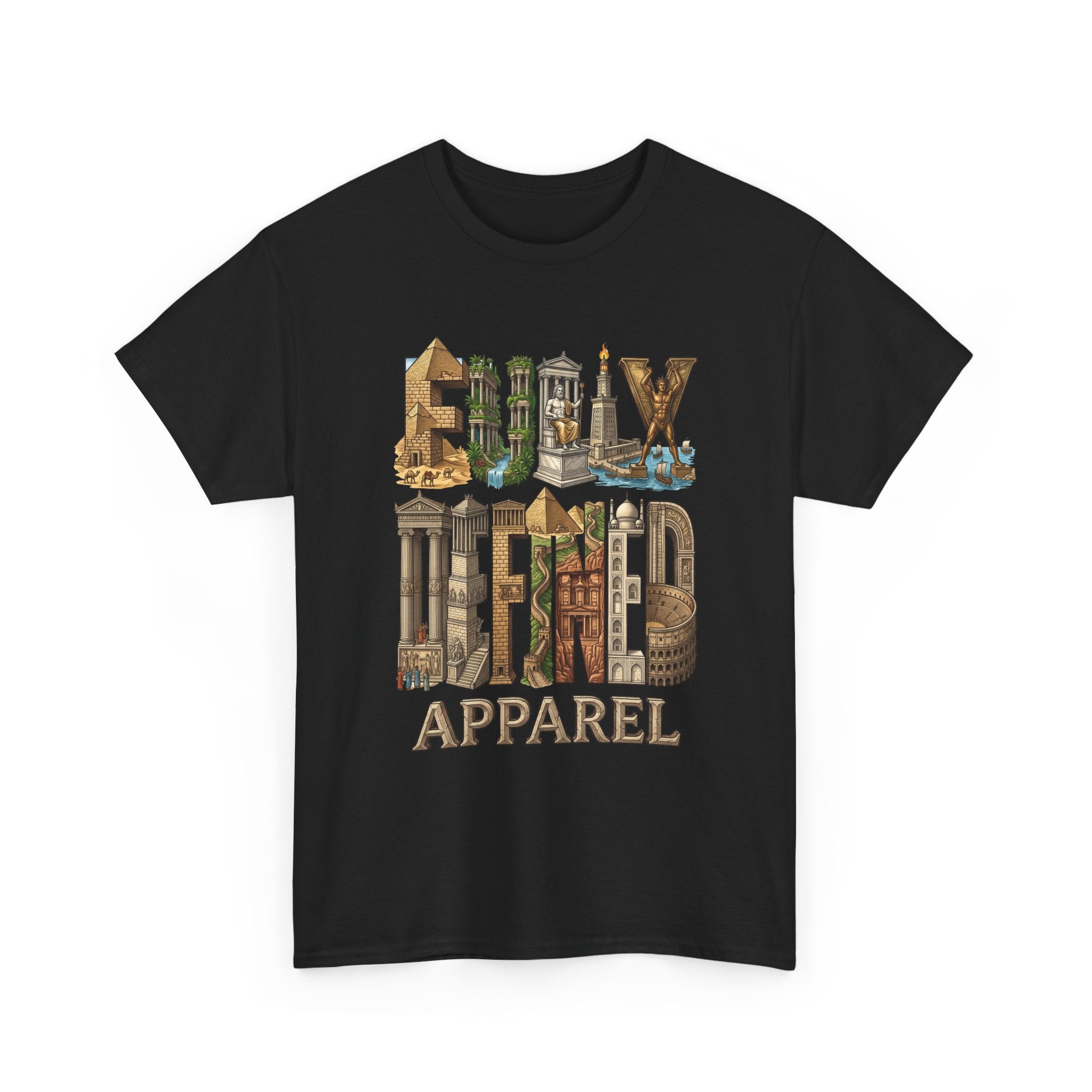 Fully Defined Apparel T‑Shirt — Wonders of the World Graphic Tee