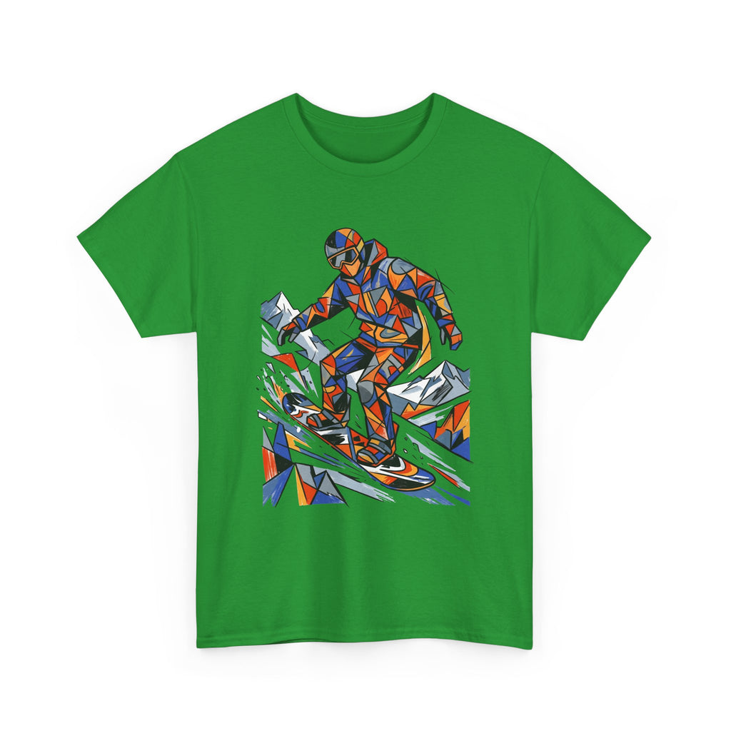 Snowboarder Geometric Art Tee