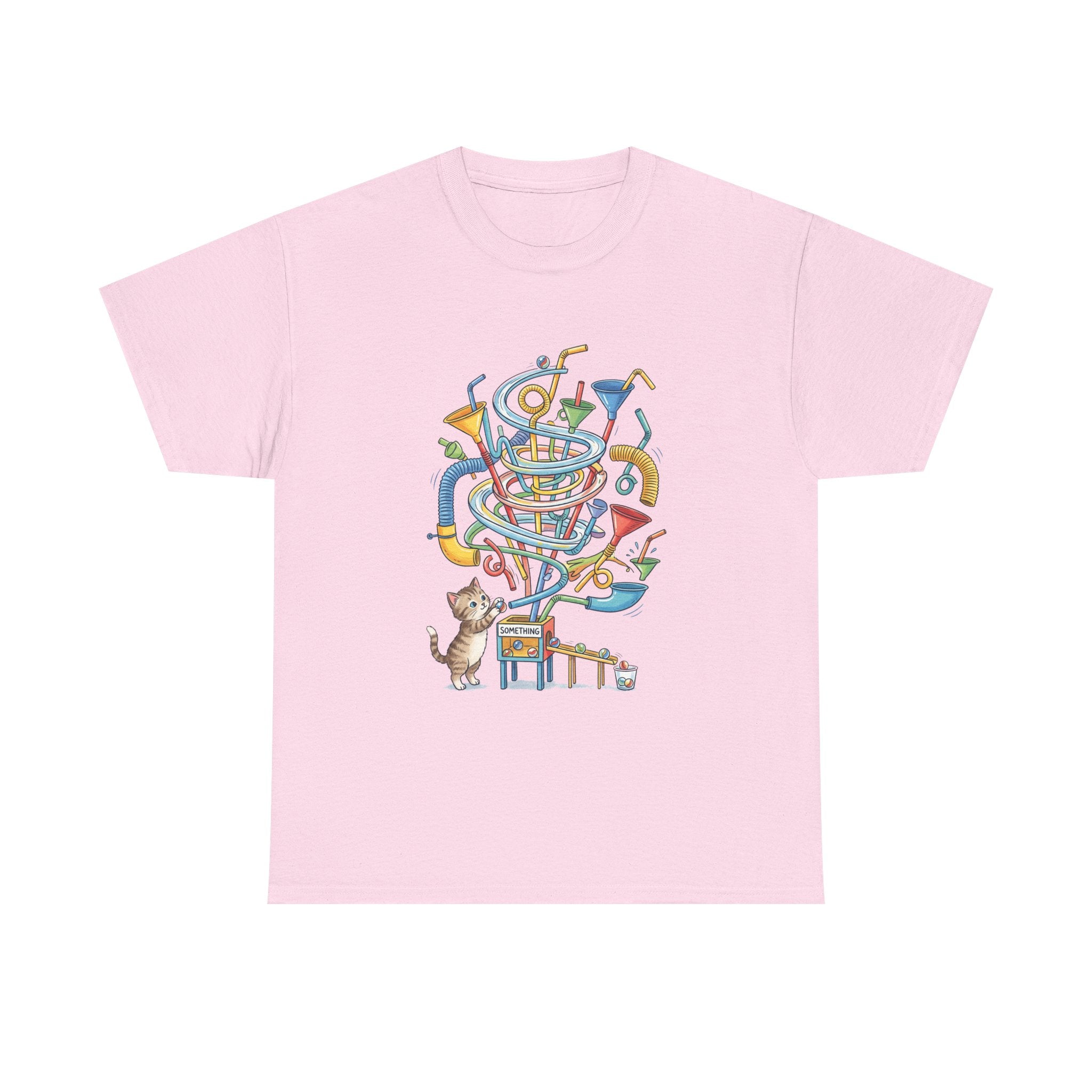 Music Cat T-Shirt — Whimsical Cat Playing Colorful Instruments Tee