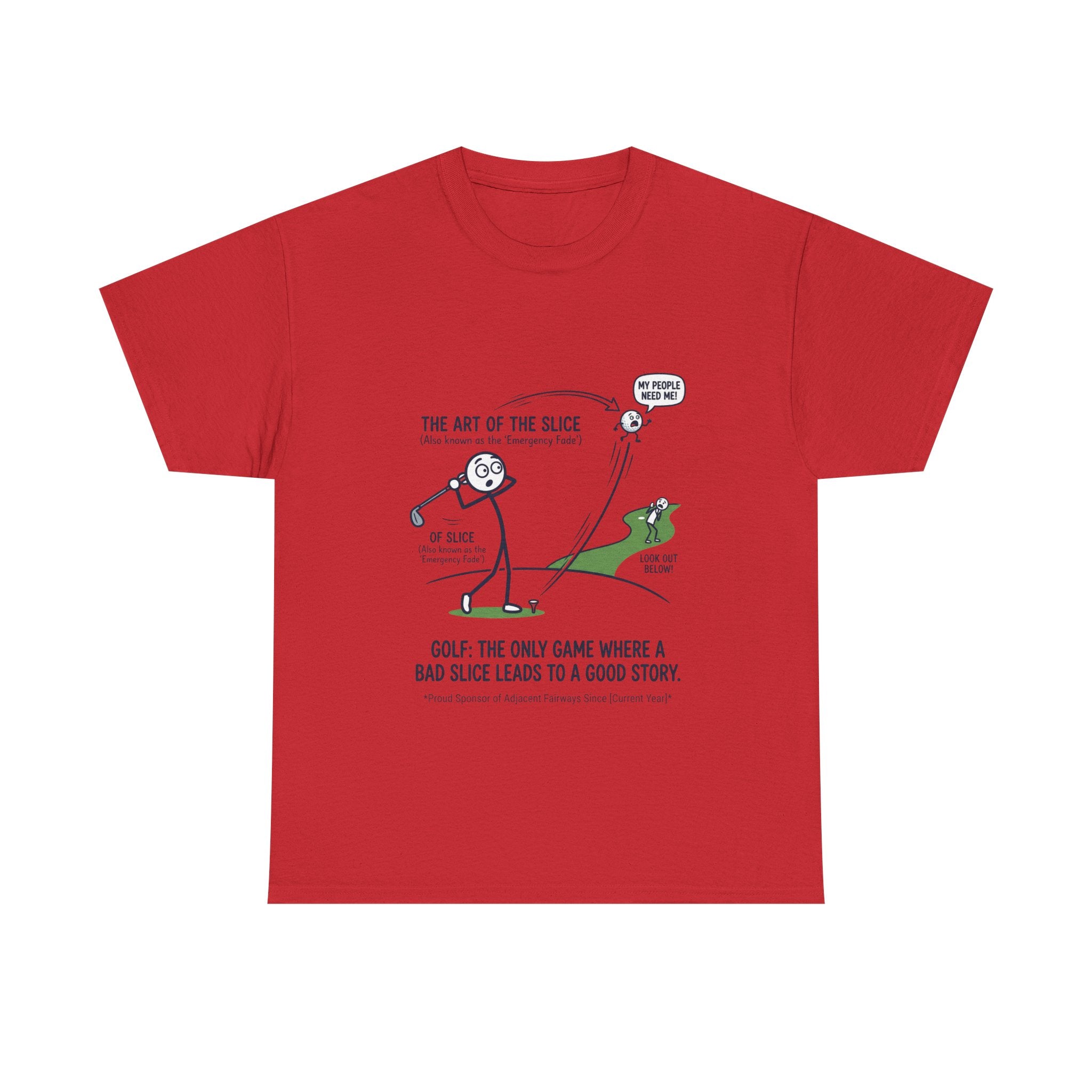 Golf Slice T-Shirt — "The Art of the Slice" Funny Golf Humor Tee