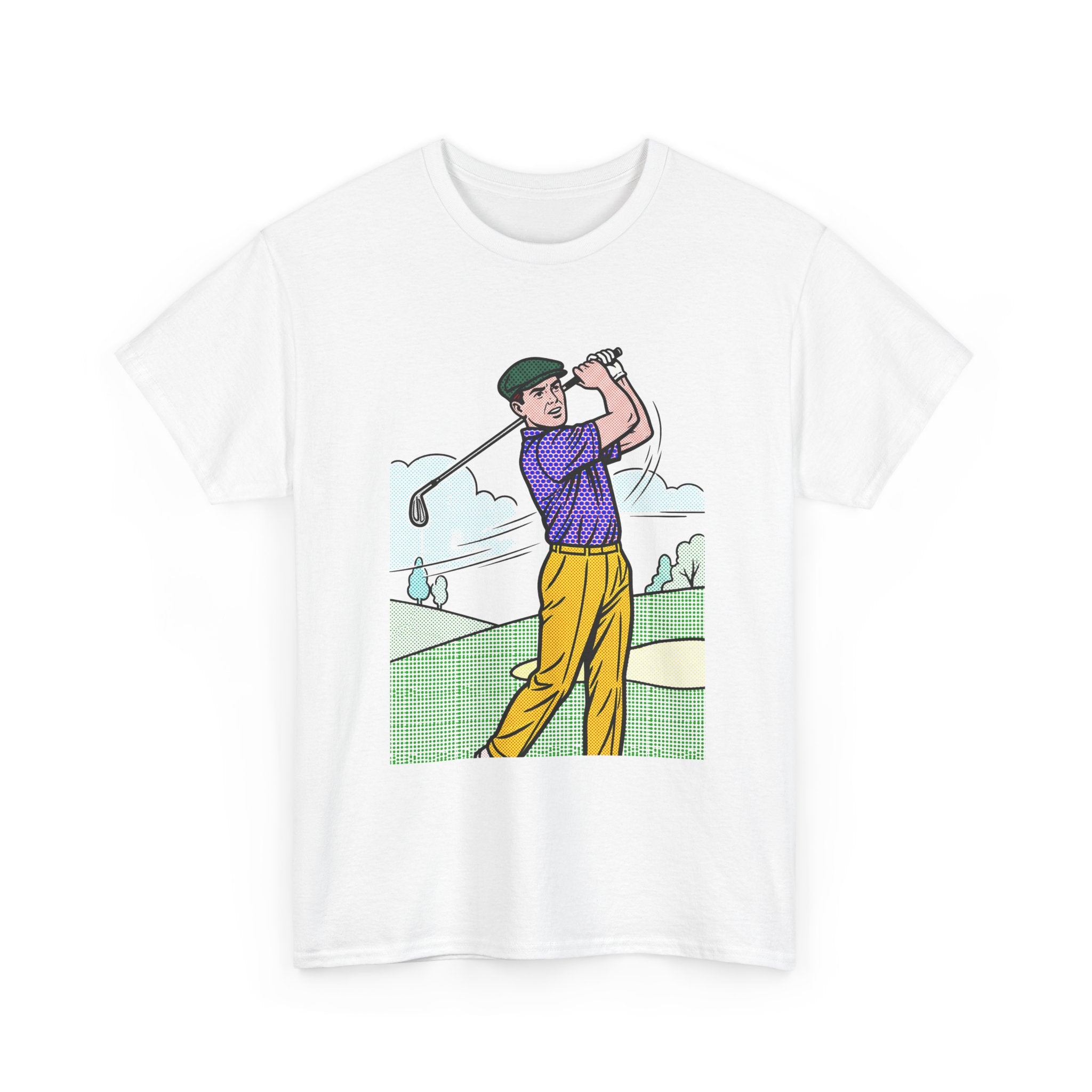 Golf Golfer Illustration T‑Shirt — Vintage Swing Graphic Tee for Golf Lovers