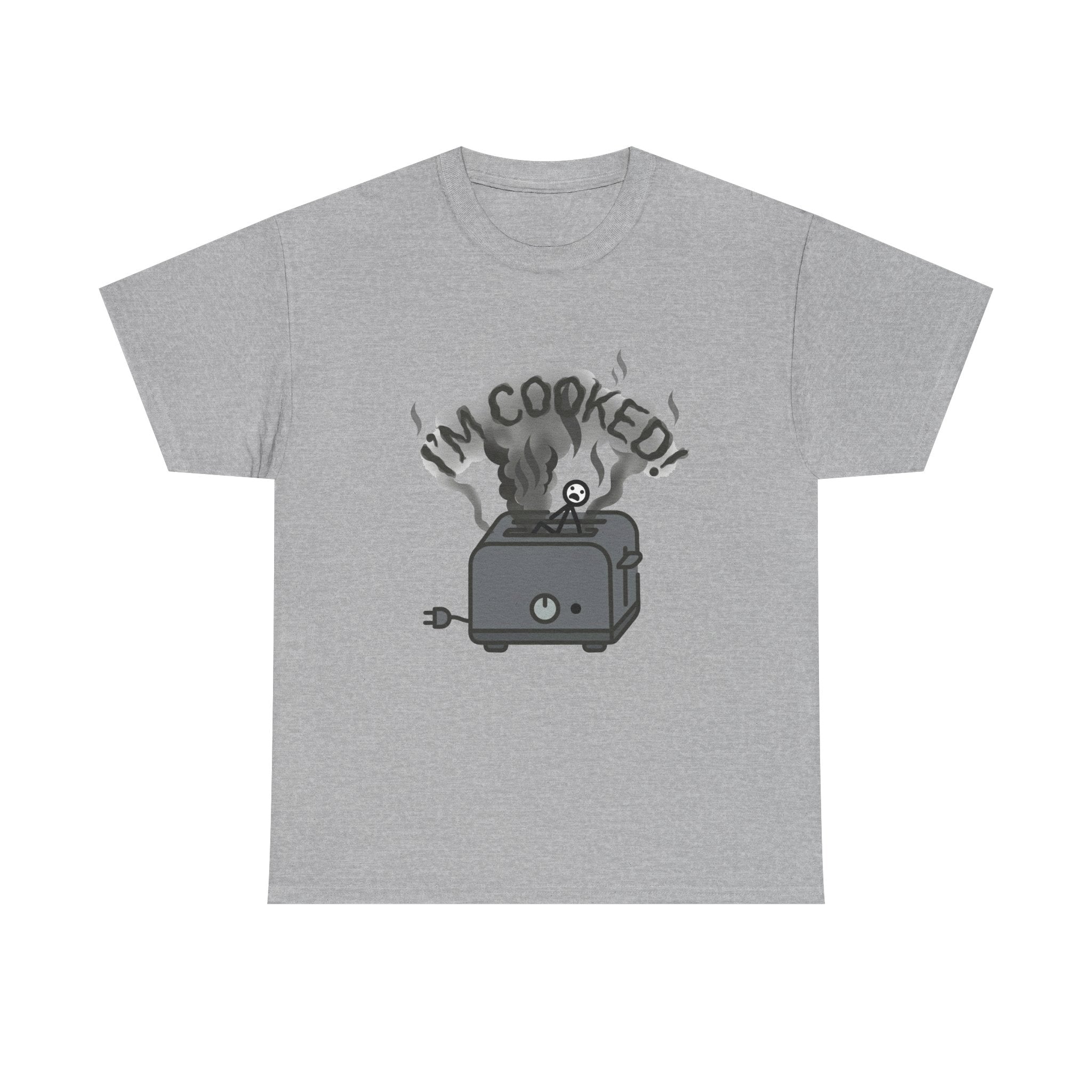 I'm Cooked Toaster T‑Shirt — Funny Kitchen Appliance Graphic Tee
