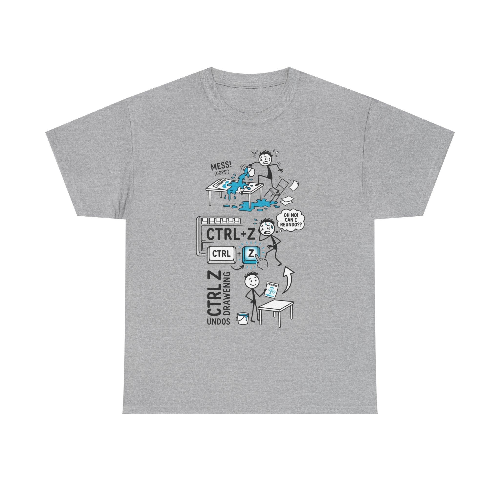 Ctrl Z Funny Graphic T-Shirt – Undo Computer Chaos Tee for Coders & Designers