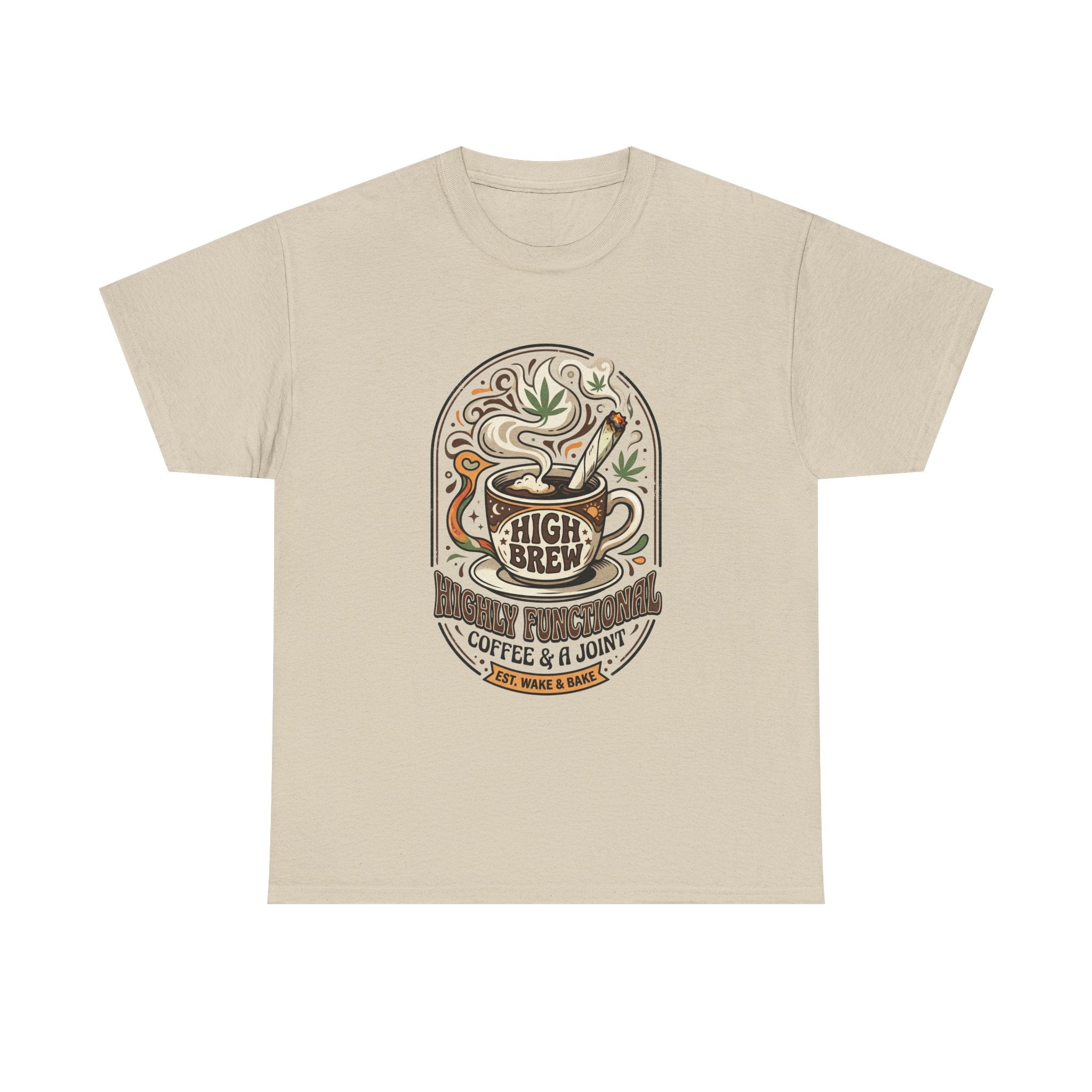 Coffee & Joint Tee — “High Brew” Graphic Coffee T‑Shirt
