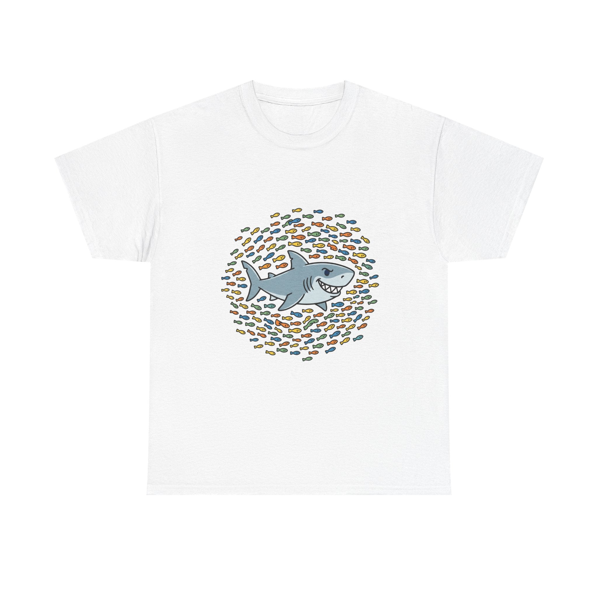 Shark and School Graphic Tee — Cute Ocean Kids Shirt