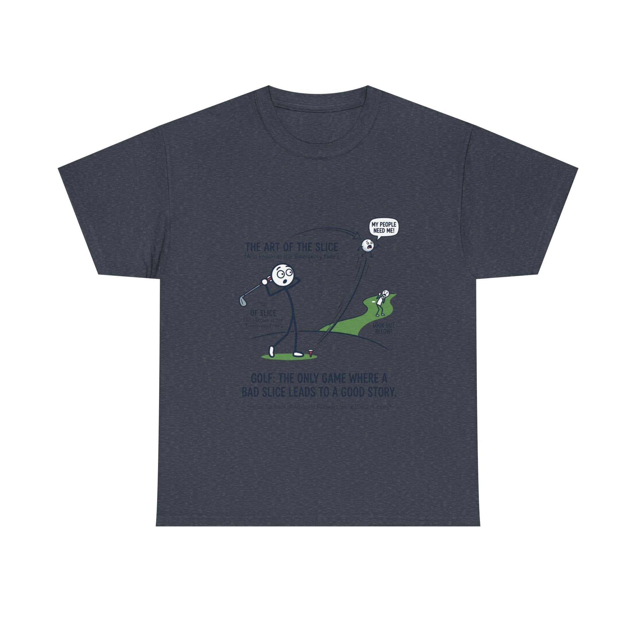 Golf Slice T-Shirt — "The Art of the Slice" Funny Golf Humor Tee