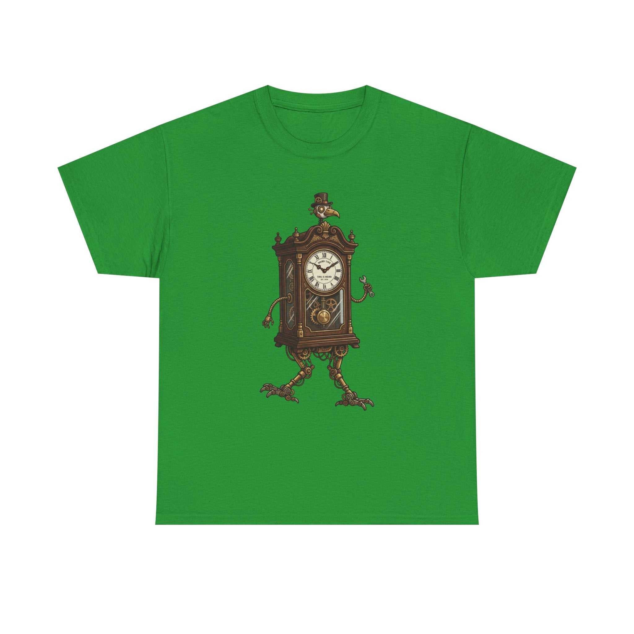 Clockwork Grandfather Tee — Vintage Walking Clock Graphic T-Shirt