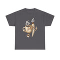 1 Coffee & Joint Funny Tee — Cute Smiling Coffee Cup and Joint Graphic Shirt