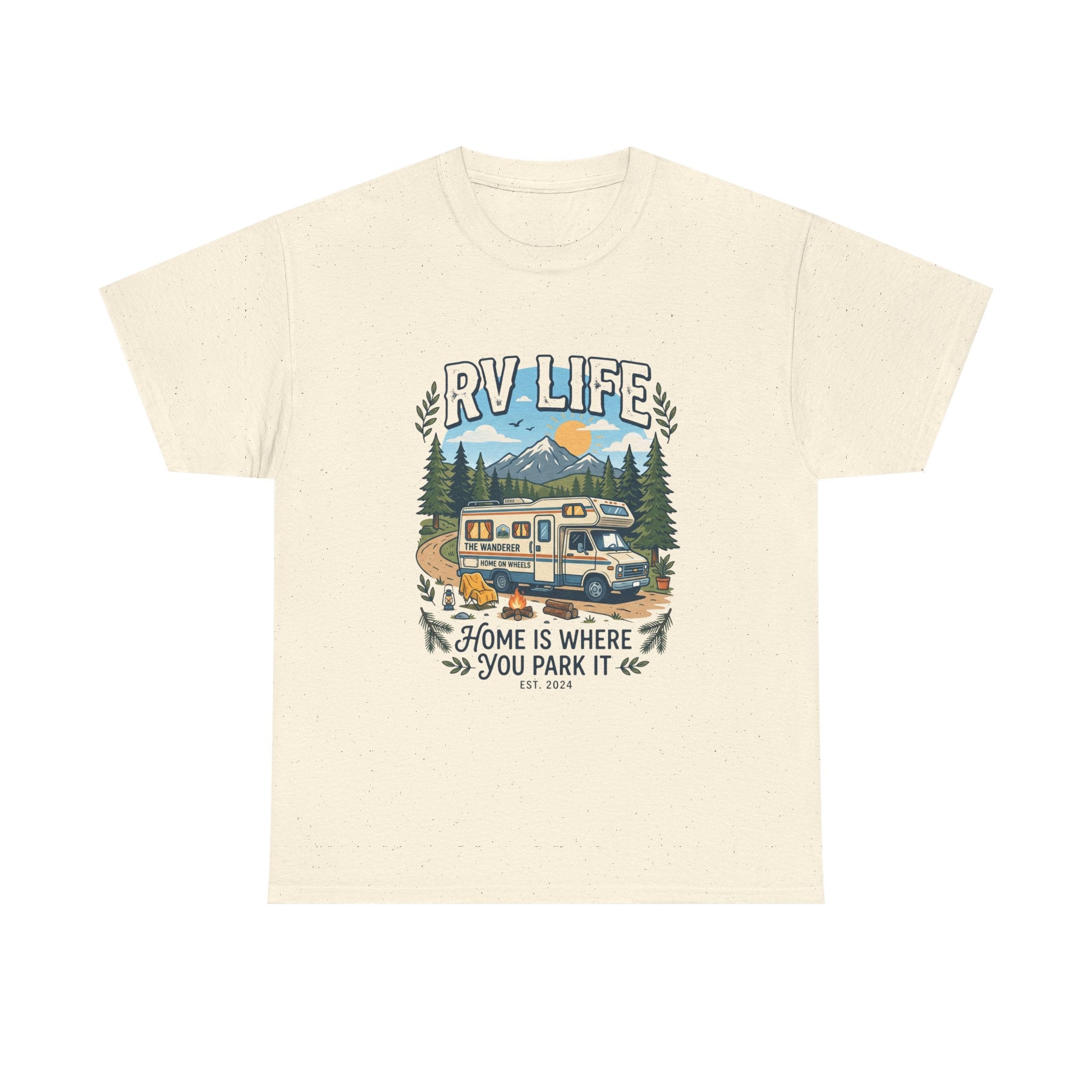 RV Life T-Shirt – “Home Is Where You Park It” Camper Tee for RVing & Outdoor Lovers
