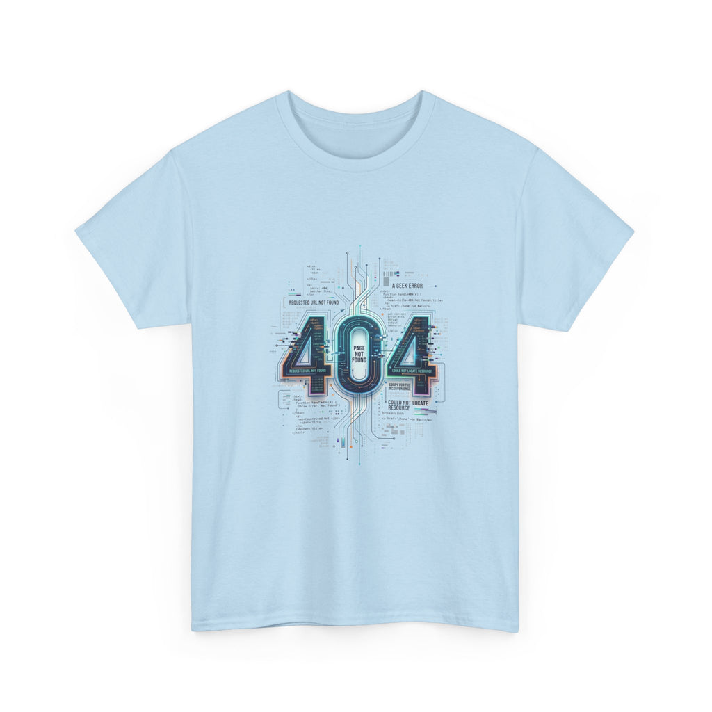 404 Error Tech Graphic Tee — Retro Cyber Glitch Computer Shirt