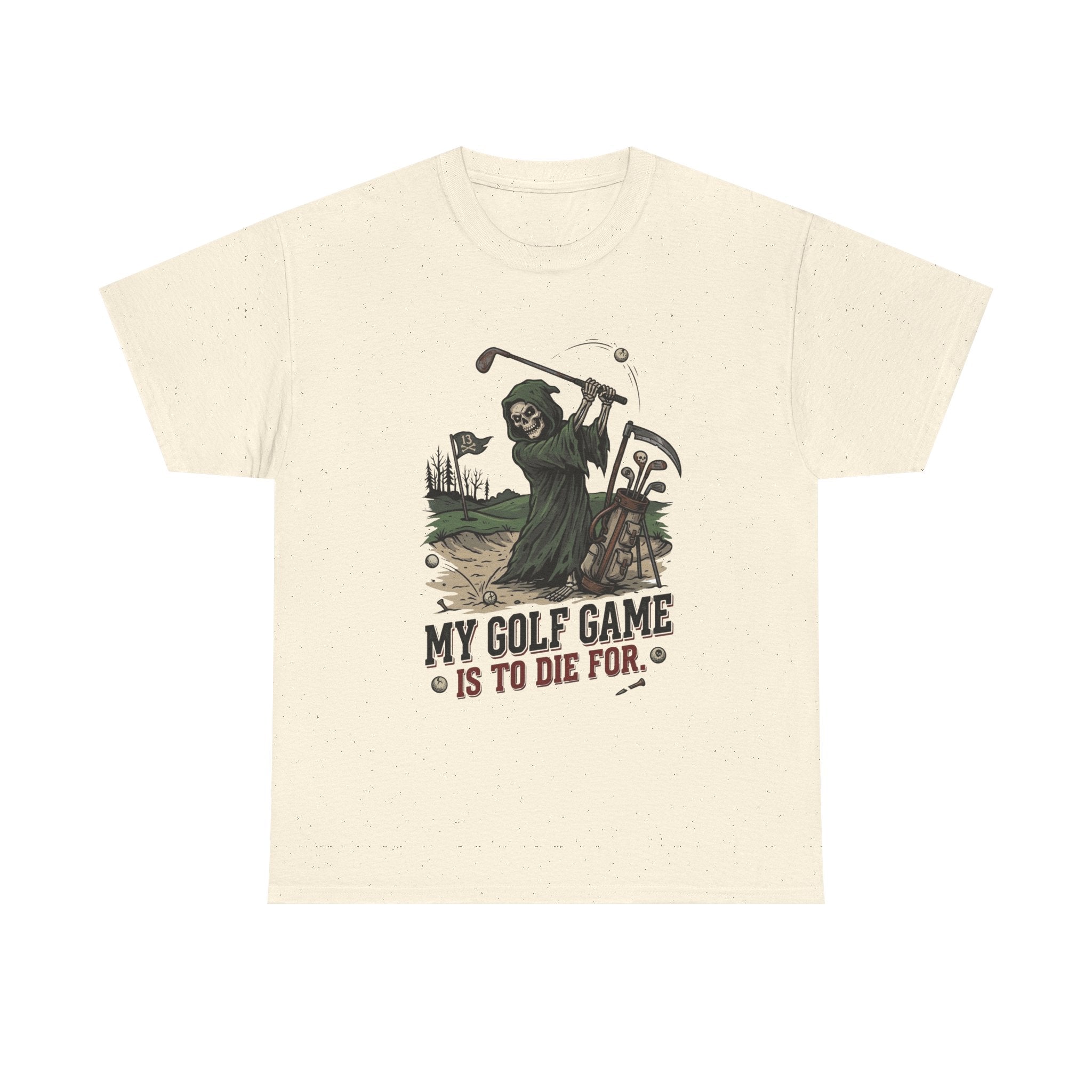 Golf Grim Reaper T-Shirt – “My Golf Game Is To Die For” Funny Golfers Tee