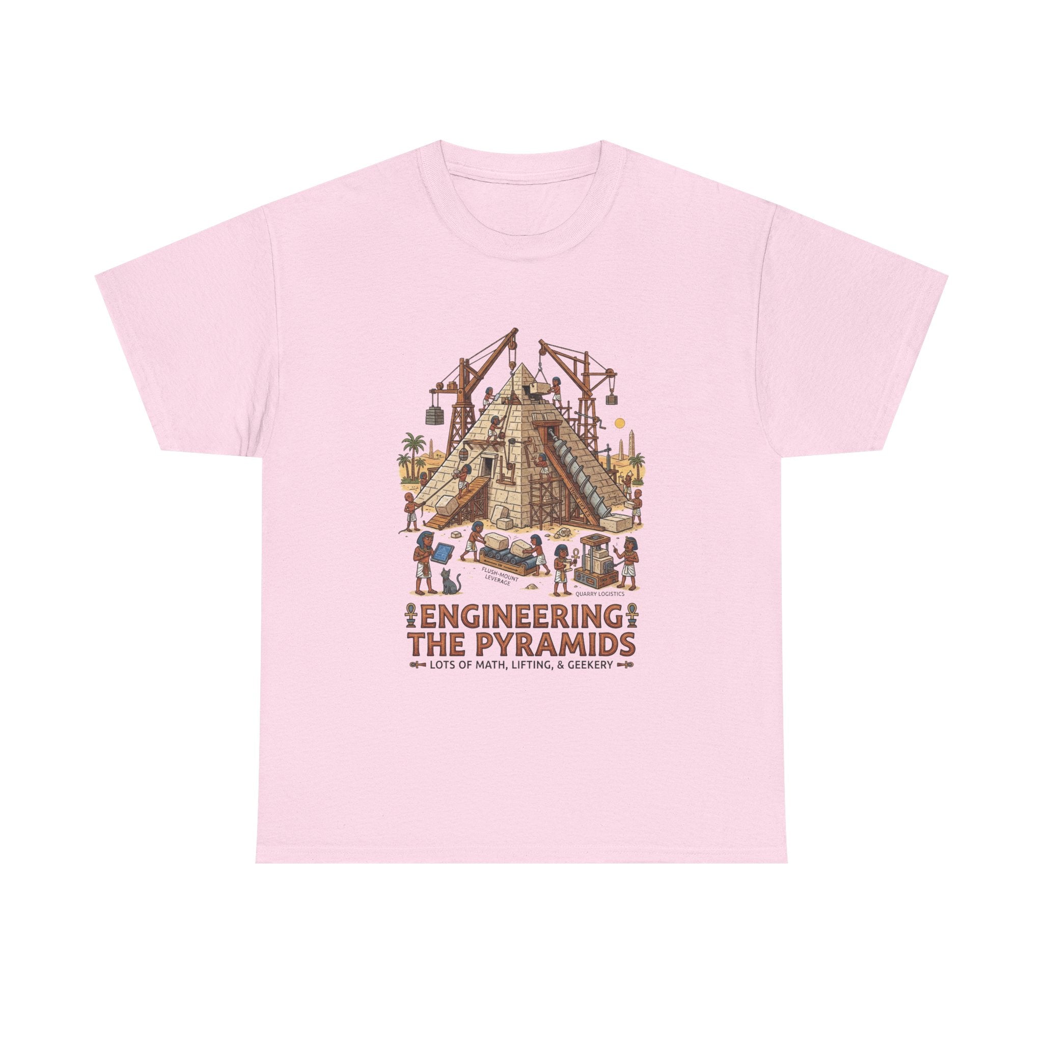 Pyramids Engineering T-Shirt – Vintage Egypt Construction Graphic Tee