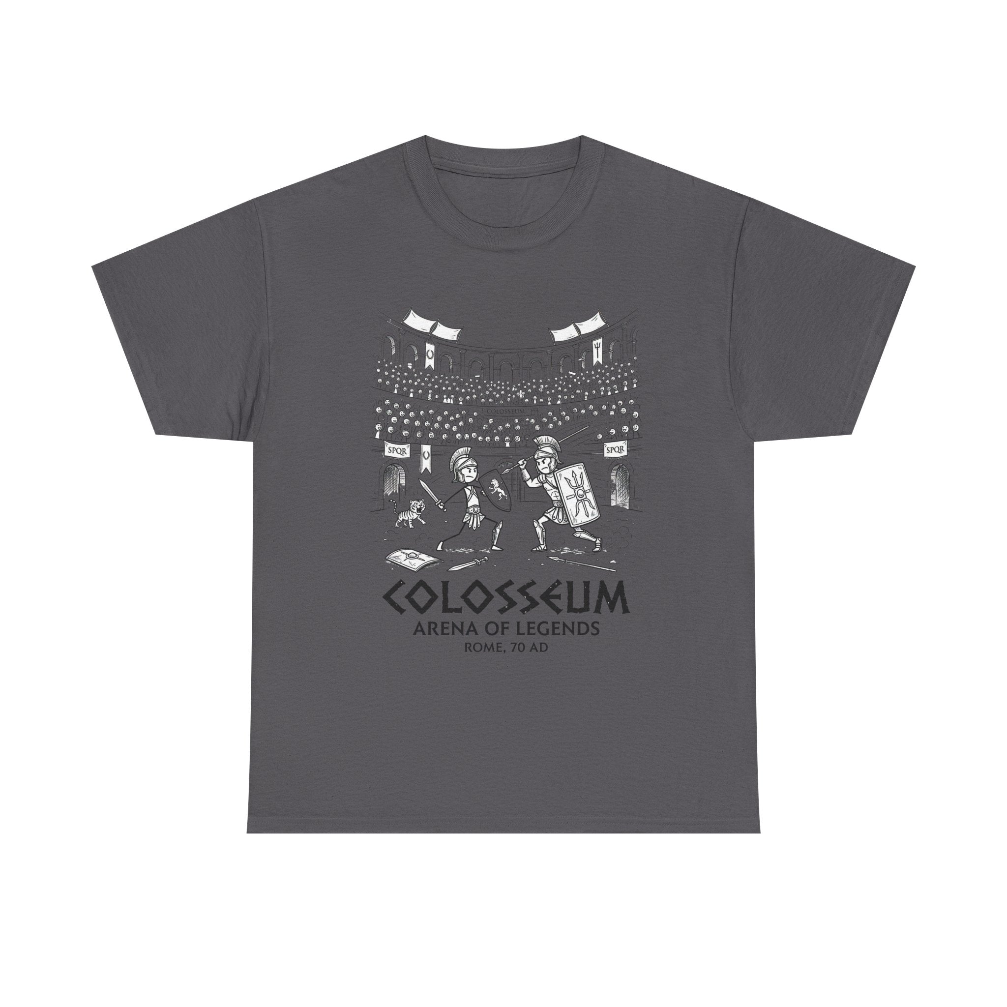 Colosseum Arena of Legends Graphic Tee — Roman Gladiator Coliseum Shirt