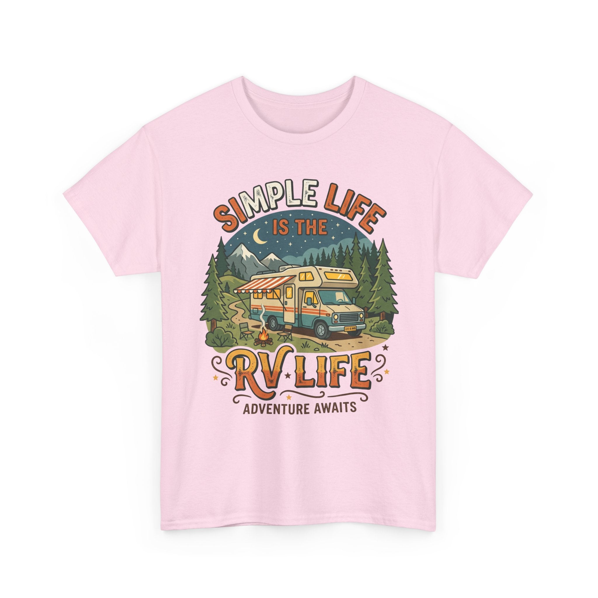 RV Life T‑Shirt — "Simple Life is the RV Life: Adventure Awaits" Camping Graphic Tee